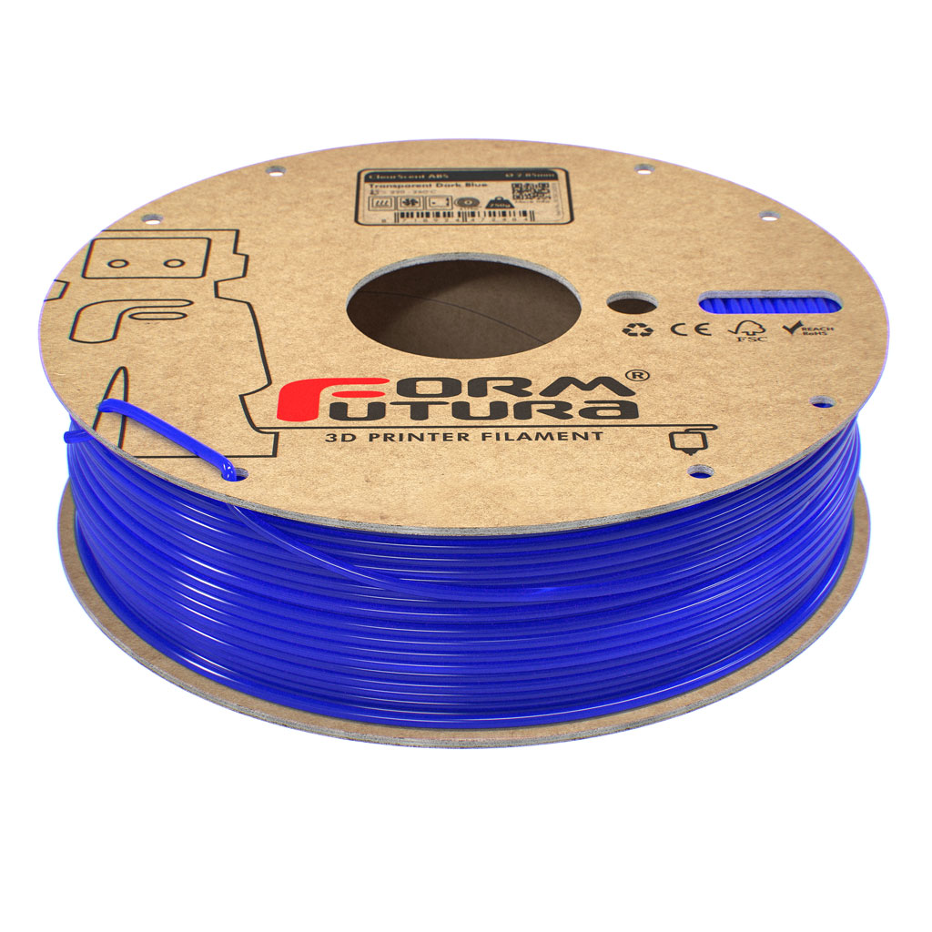 FormFutura - Transparent Dark Blue ABS 2.85mm - 0.75kg