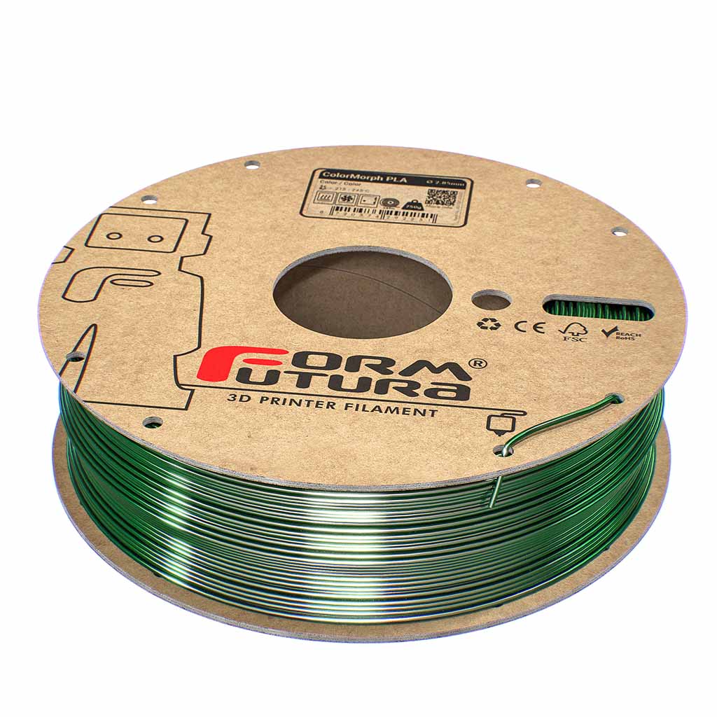 FormFutura - ColorMorph White & Green Glossy Gradient PLA 1.75mm - 0.75kg
