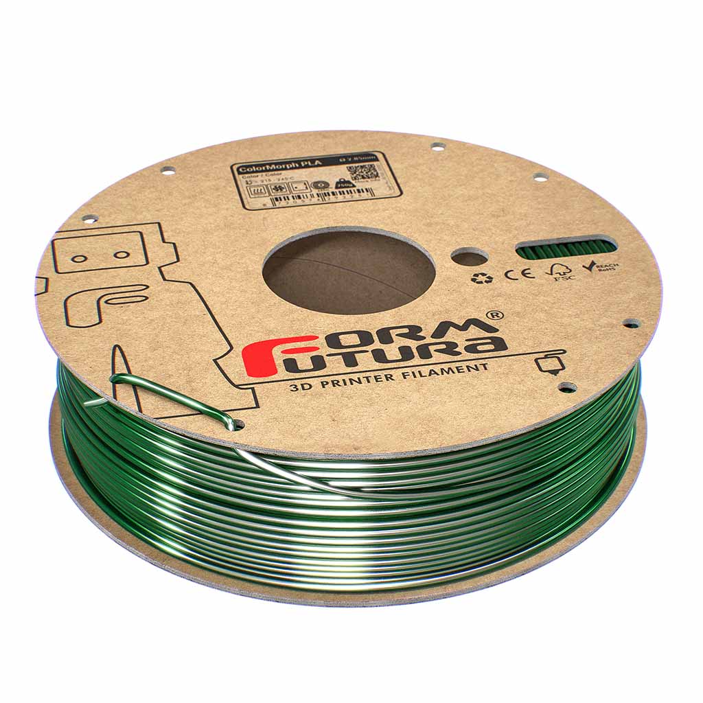 FormFutura - ColorMorph White & Green Glossy Gradient PLA 2.85mm - 0.75kg