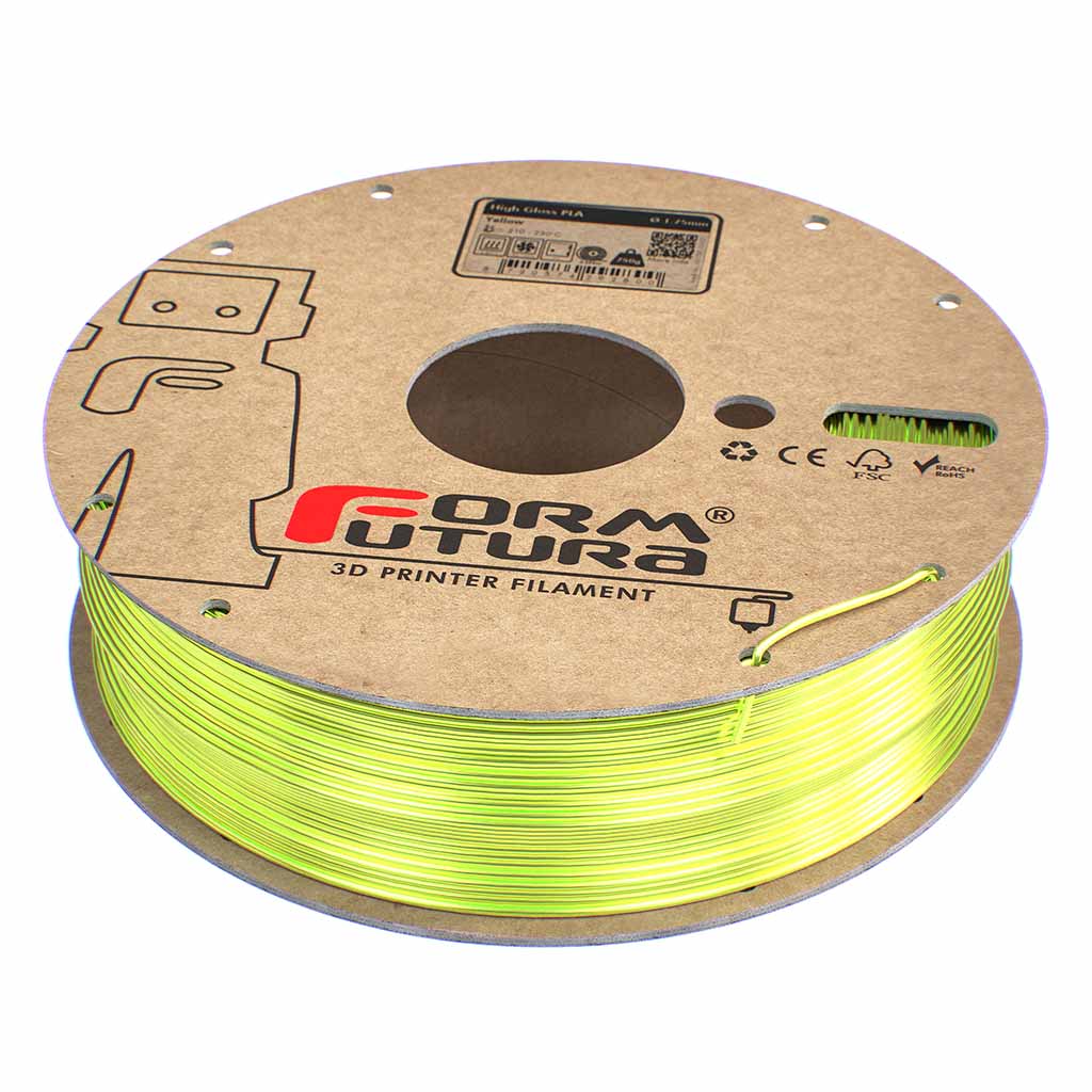 FormFutura - Yellow Glossy PLA 1.75mm - 0.75kg