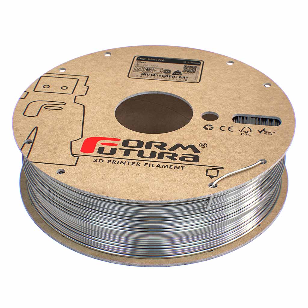FormFutura - Silver Glossy PLA 1.75mm - 0.75kg