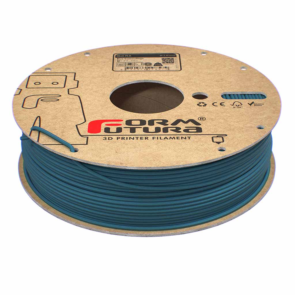 FormFutura - Blue Camouflage Matte PLA 2.85mm - 0.75kg