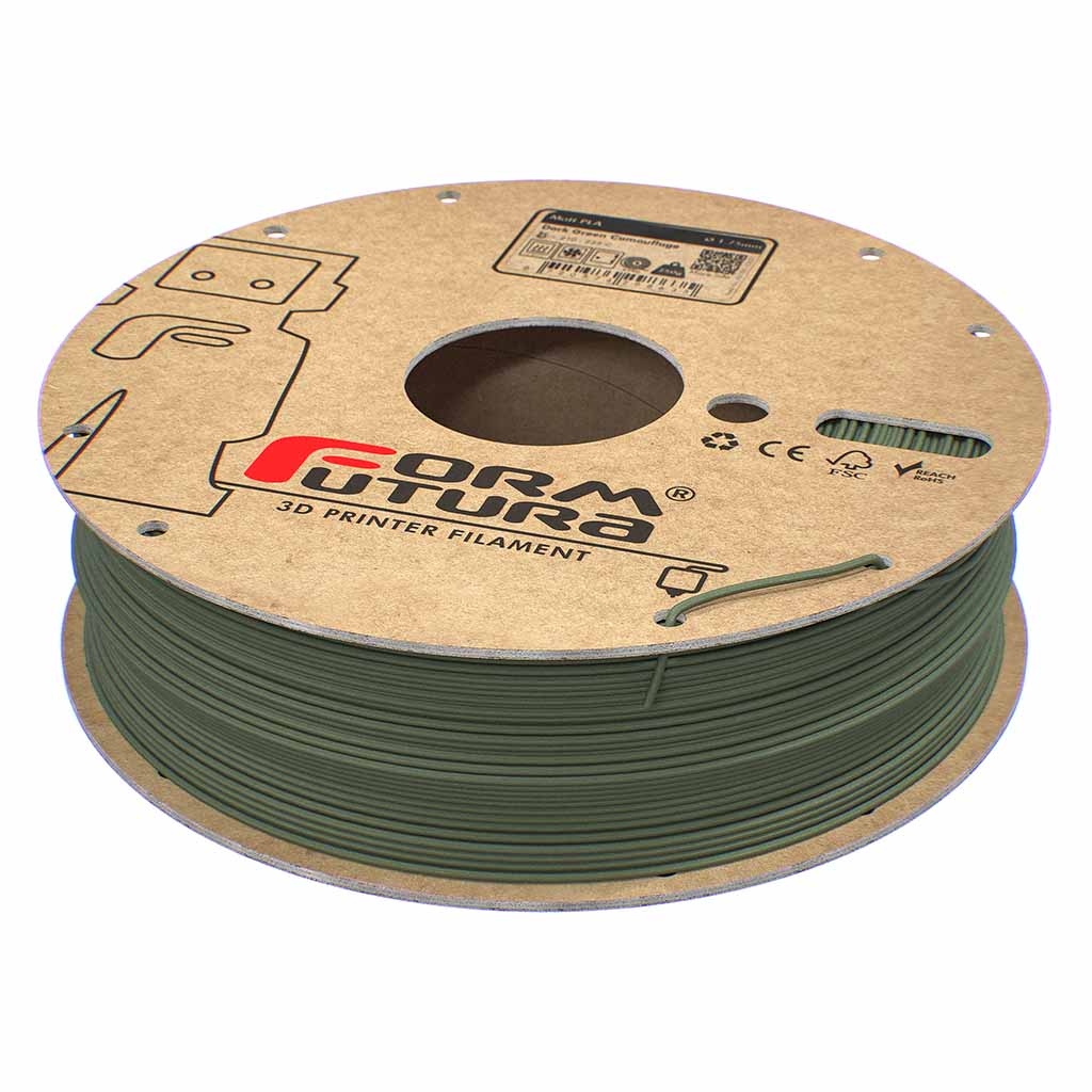 FormFutura - Dark Green Camouflage Matte PLA 1.75mm - 0.75kg