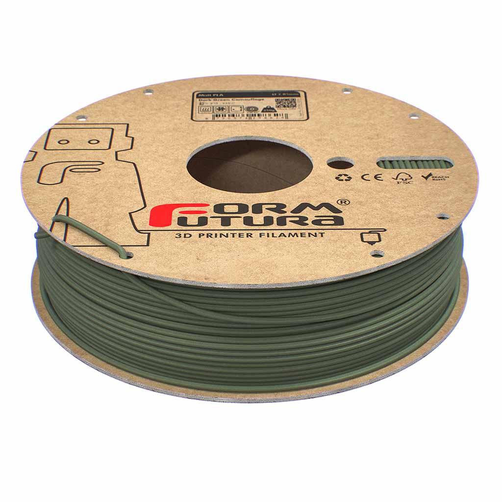 FormFutura - Dark Green Camouflage Matte PLA 2.85mm - 0.75kg