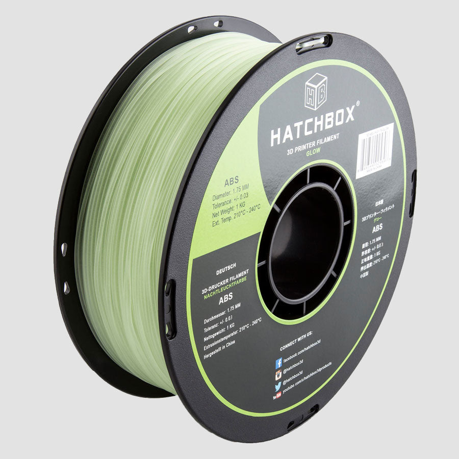 HATCHBOX - Glow In The Dark ABS 1.75mm - 1kg