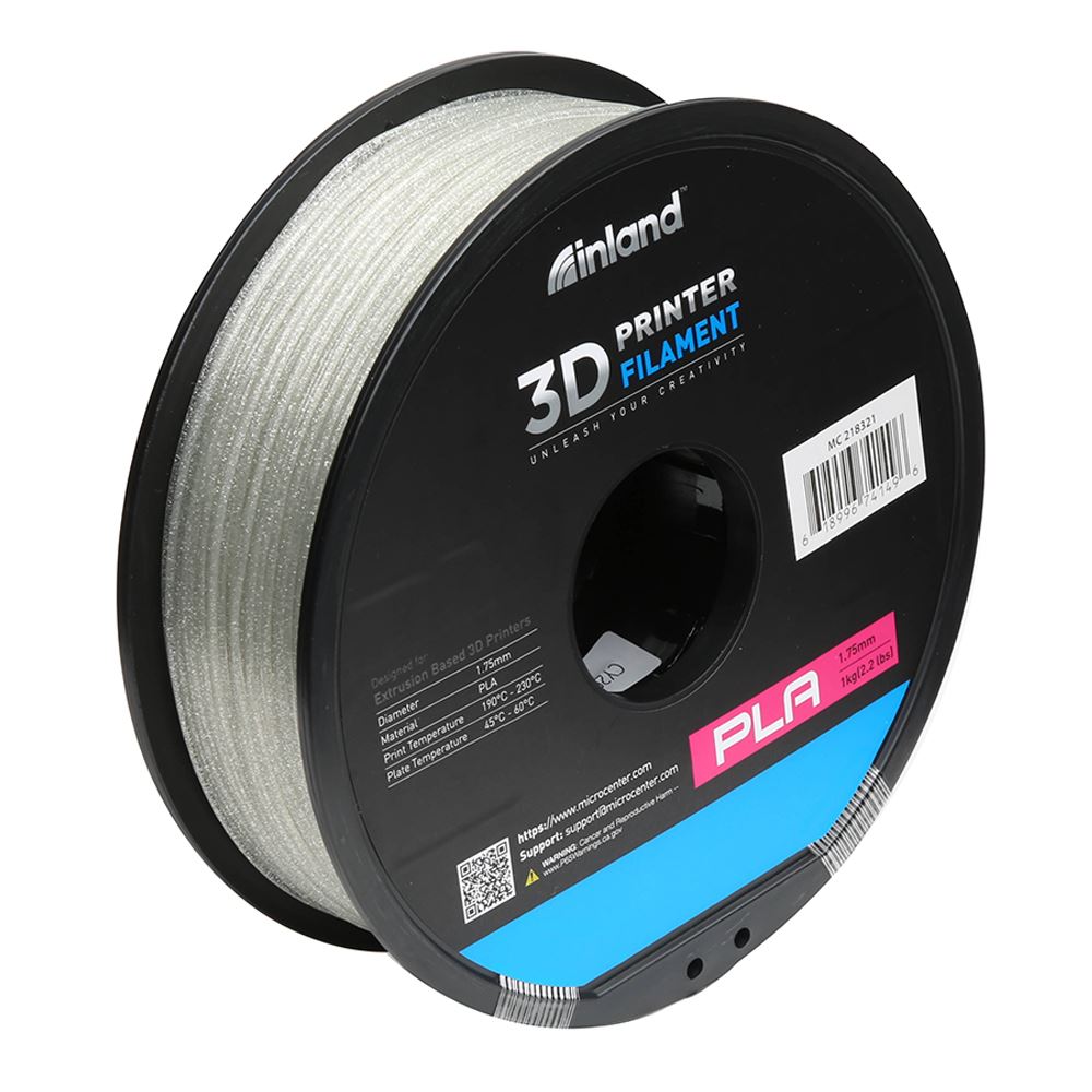 Inland - Twinkling Silver Glitter Metal Fill PLA 1.75mm - 1kg