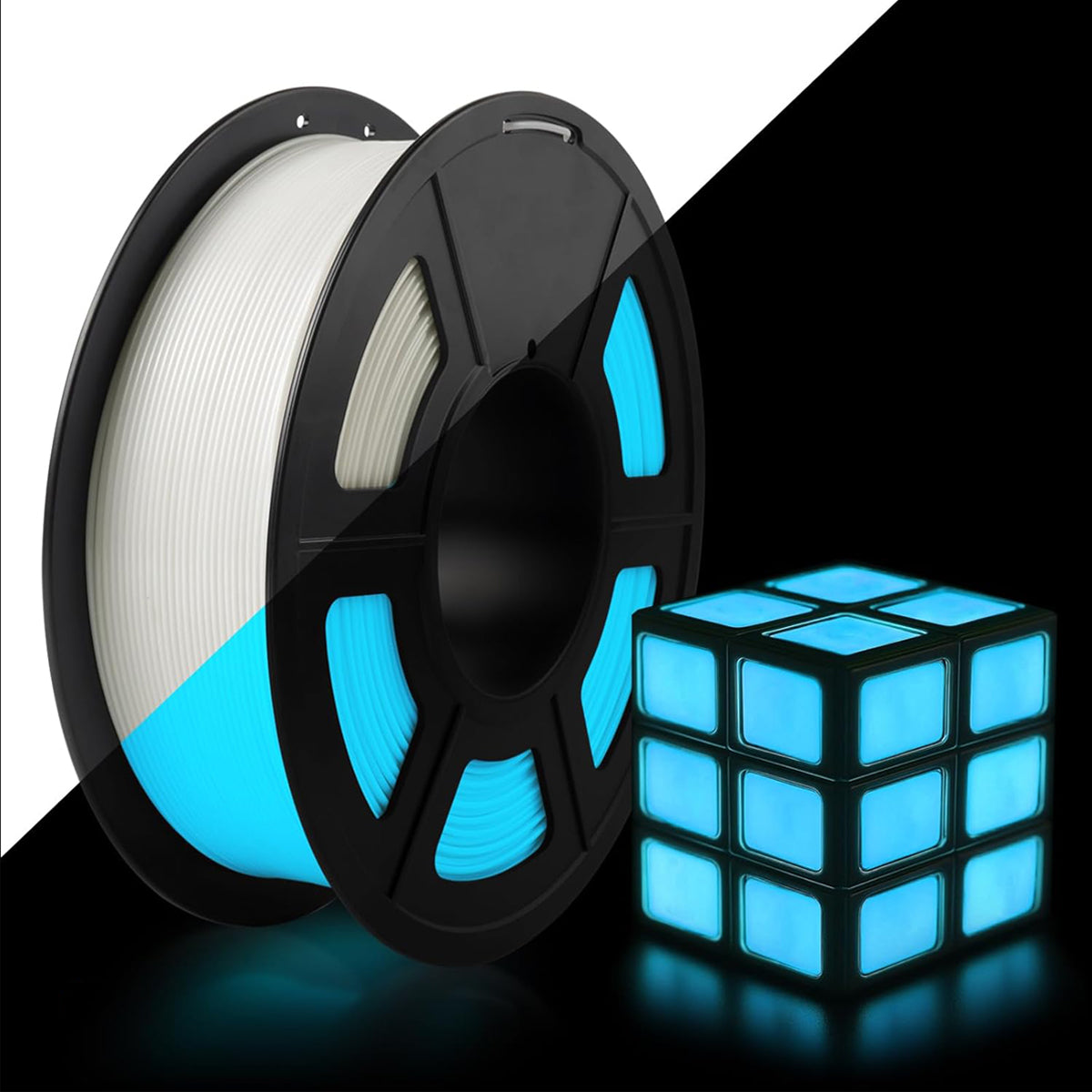 Jayo - White Glow Blue PLA 1.75mm - 1.1kg