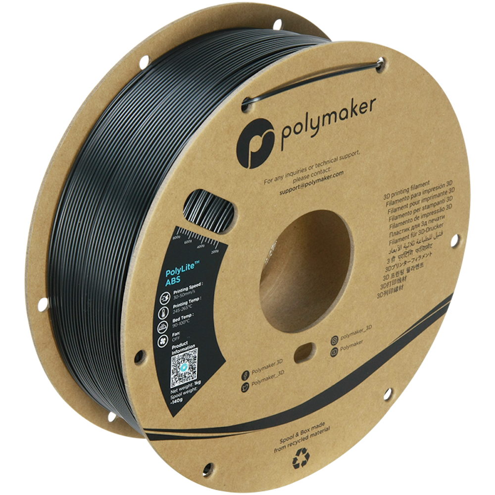 Polymaker - PolyLite Black ABS 1.75mm - 1kg
