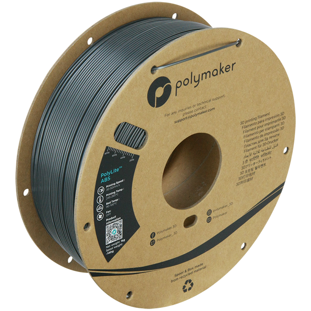 Polymaker - PolyLite Dark Grey ABS 1.75mm - 1kg