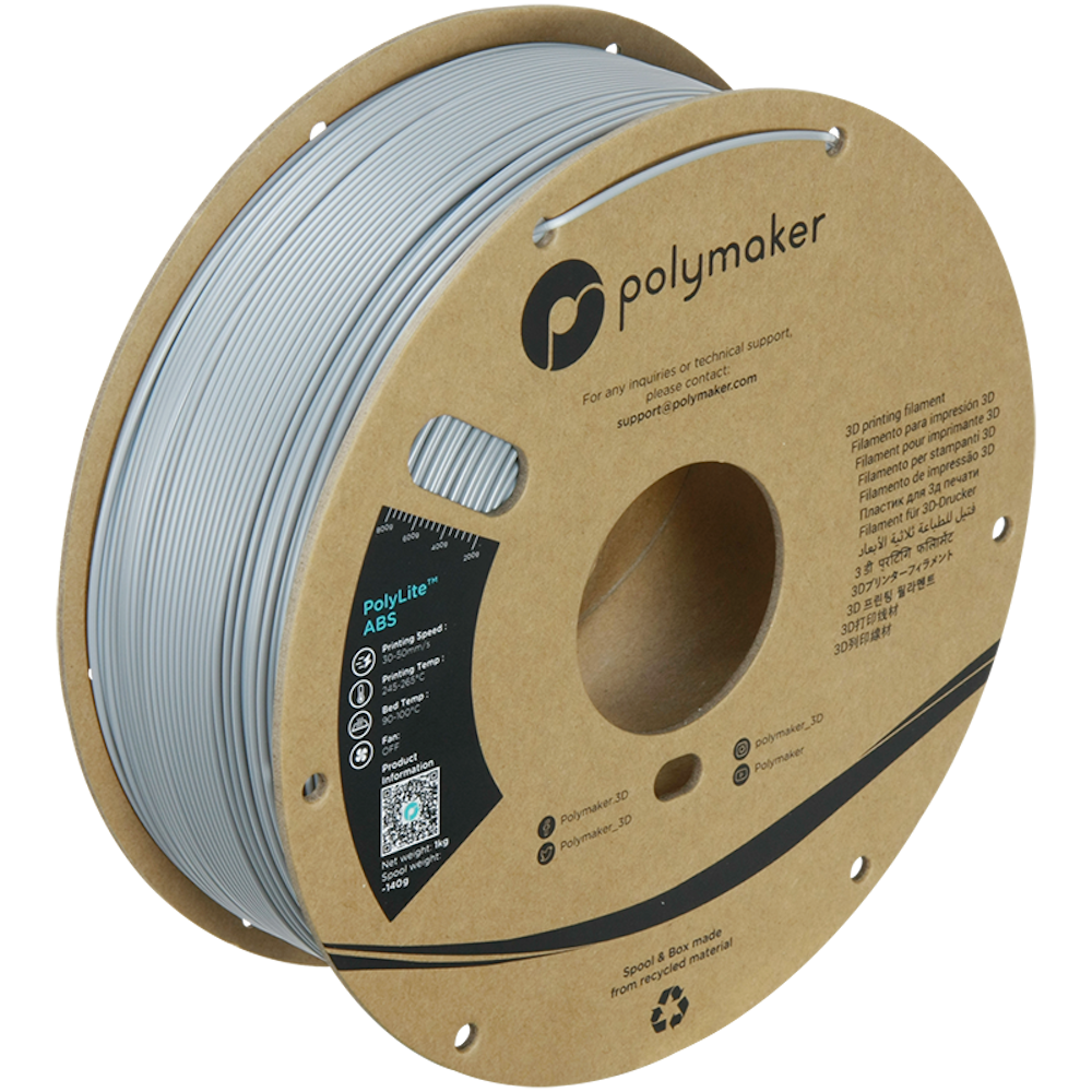 Polymaker - PolyLite Grey ABS 1.75mm - 1kg
