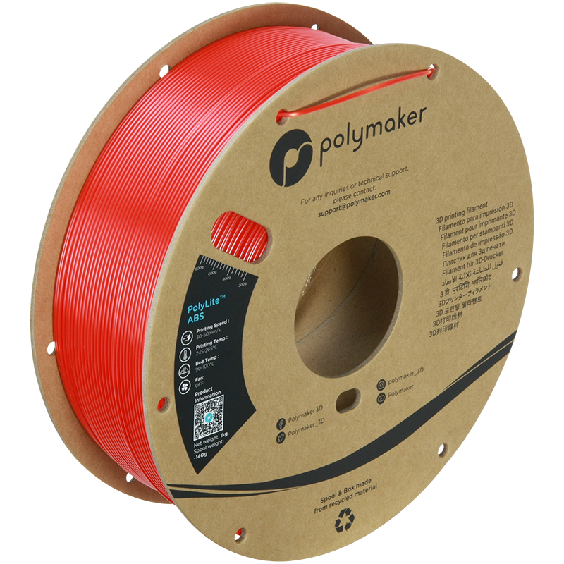Polymaker - PolyLite Red ABS 1.75mm - 1kg