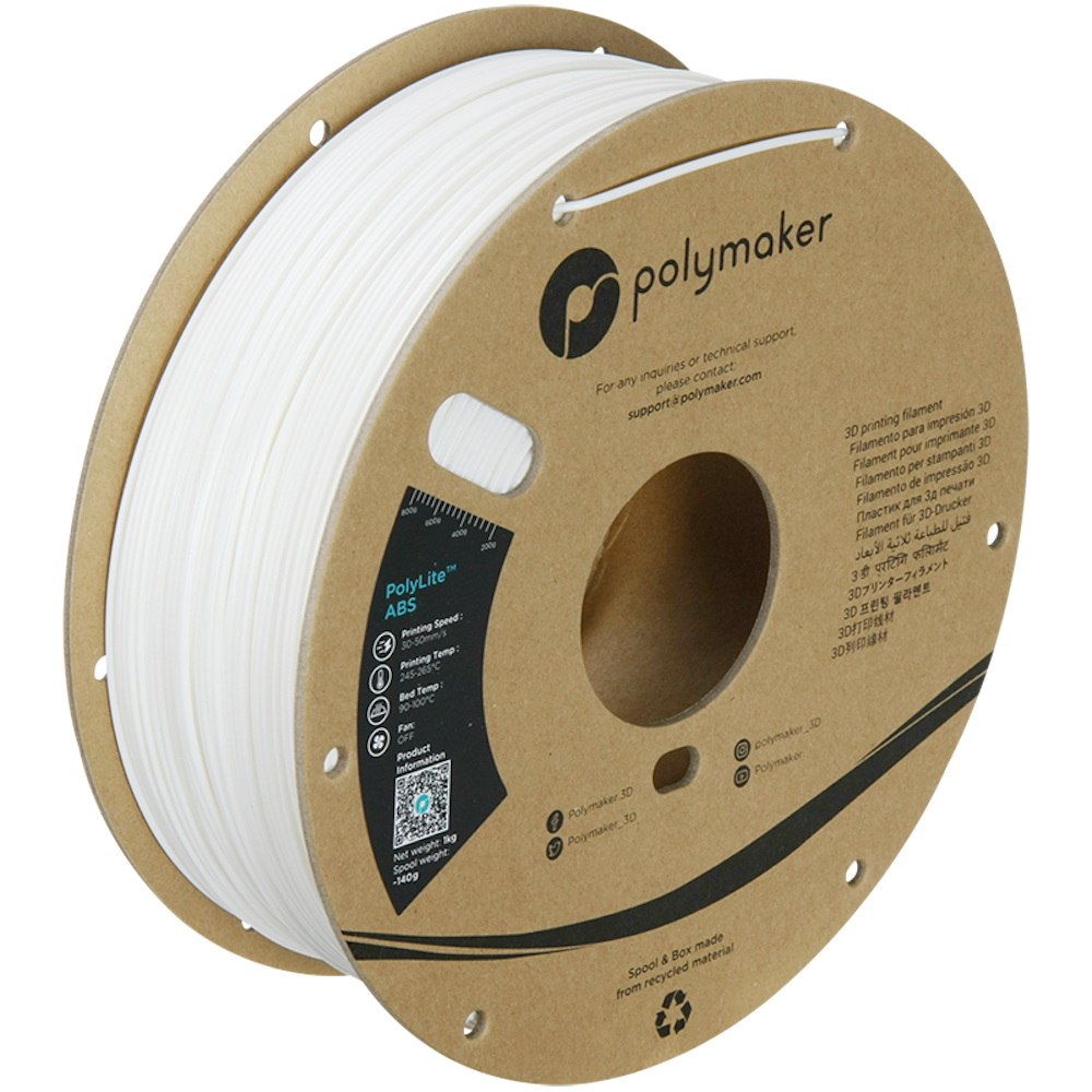 Polymaker - PolyLite White ABS 1.75mm - 1kg