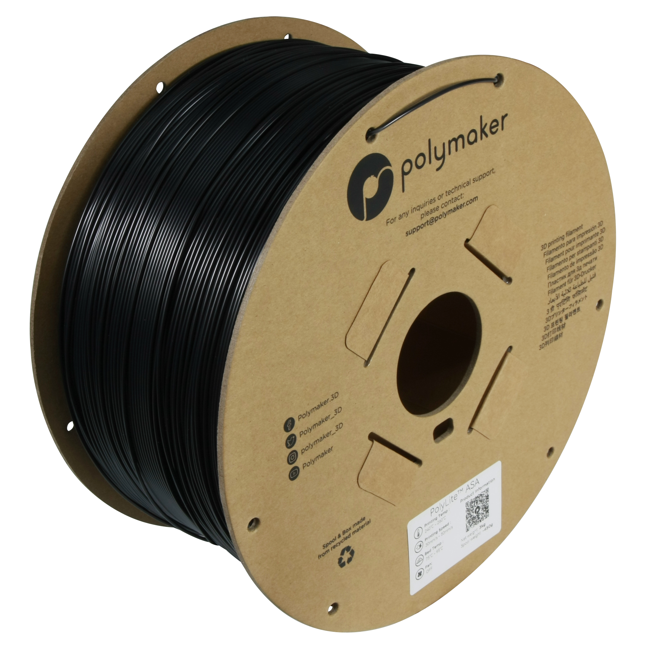 Polymaker - PolyLite Black ASA - 3kg