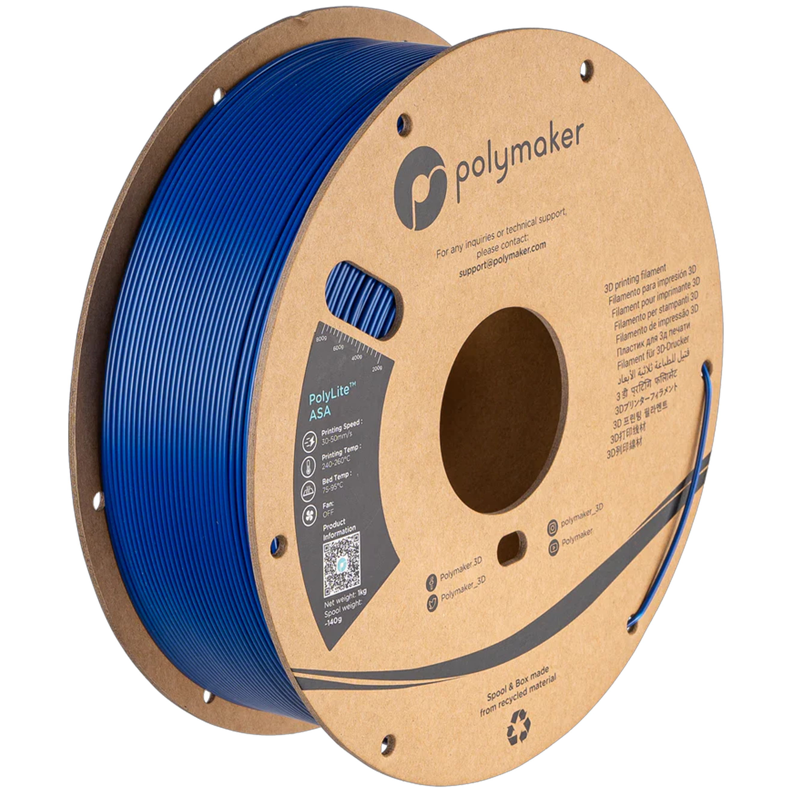 Polymaker - PolyLite Blue ASA 1.75mm - 1kg