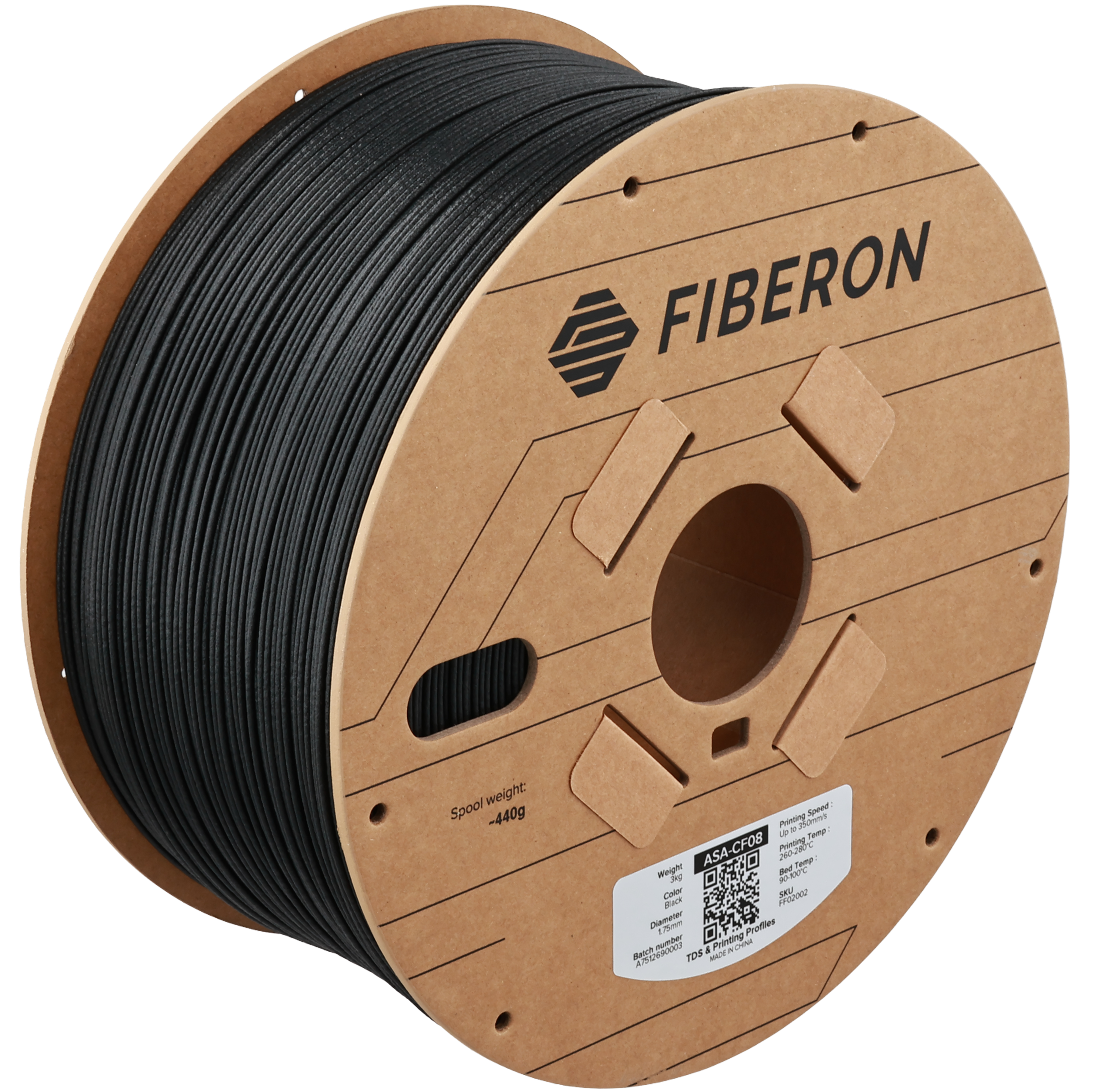 Polymaker - Fiberon Black Carbon Fiber ASA 1.75mm - 3kg
