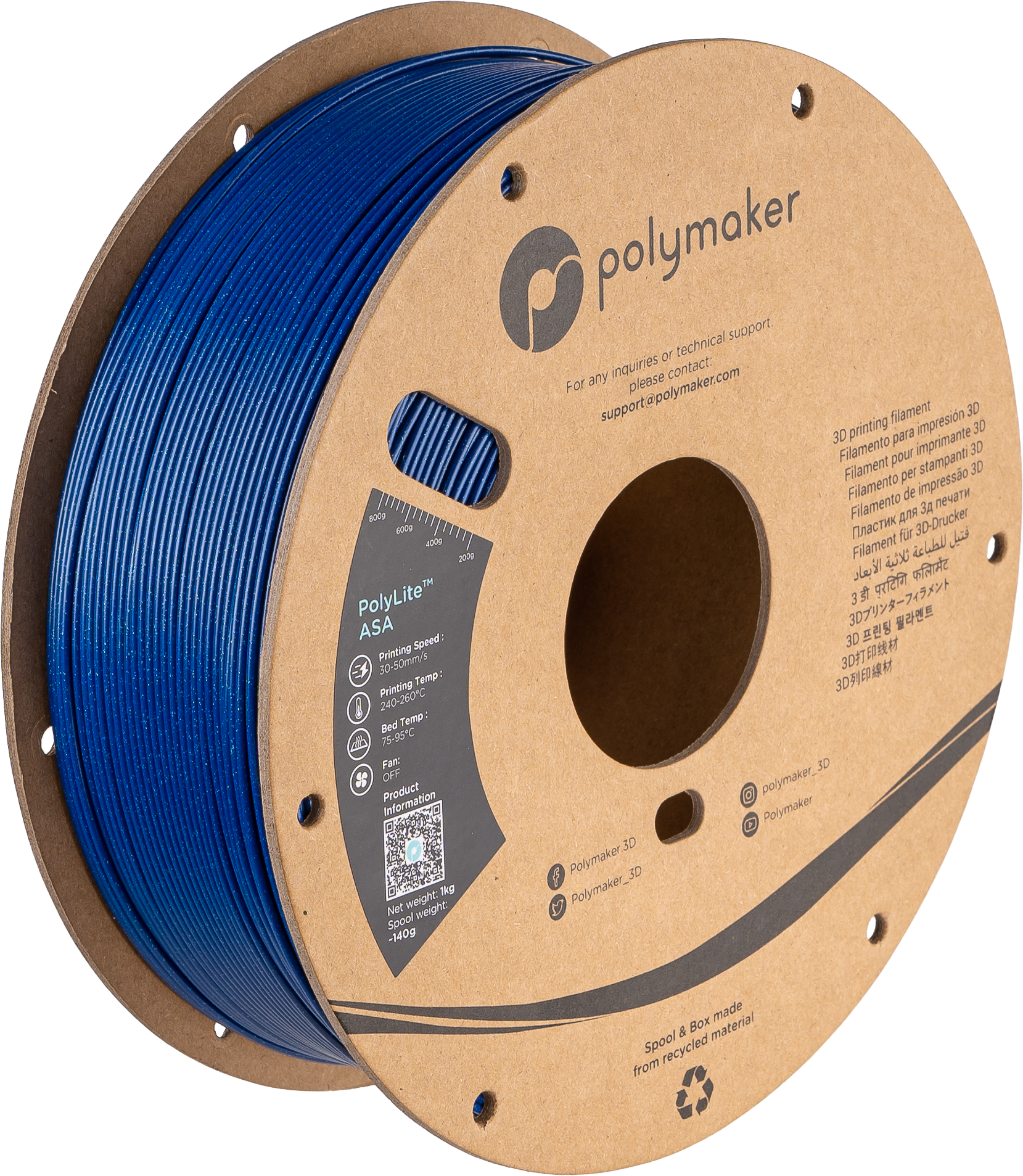Polymaker - Blue Galaxy ASA 1.75mm - 1kg