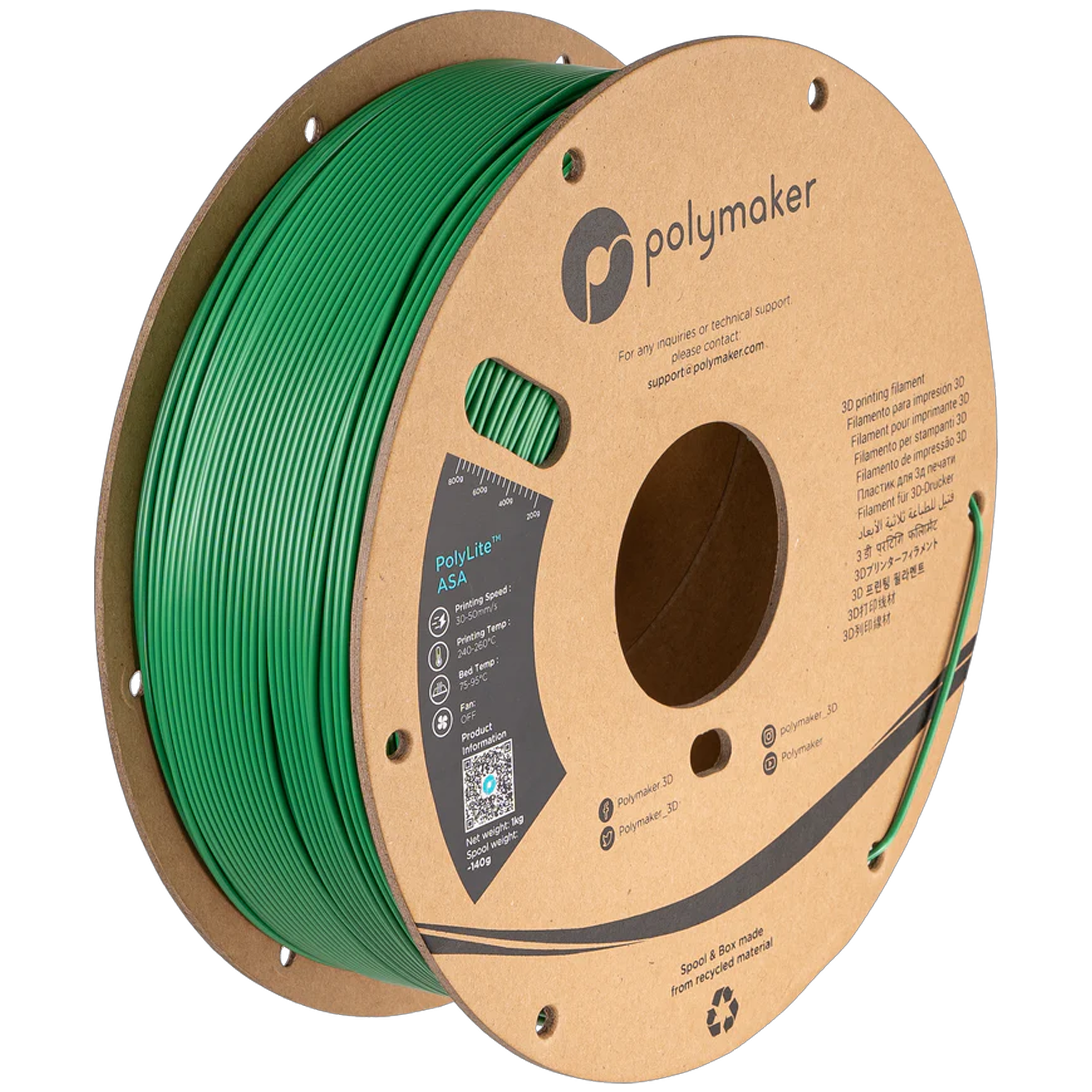 Polymaker - PolyLite Green ASA 1.75mm - 1kg