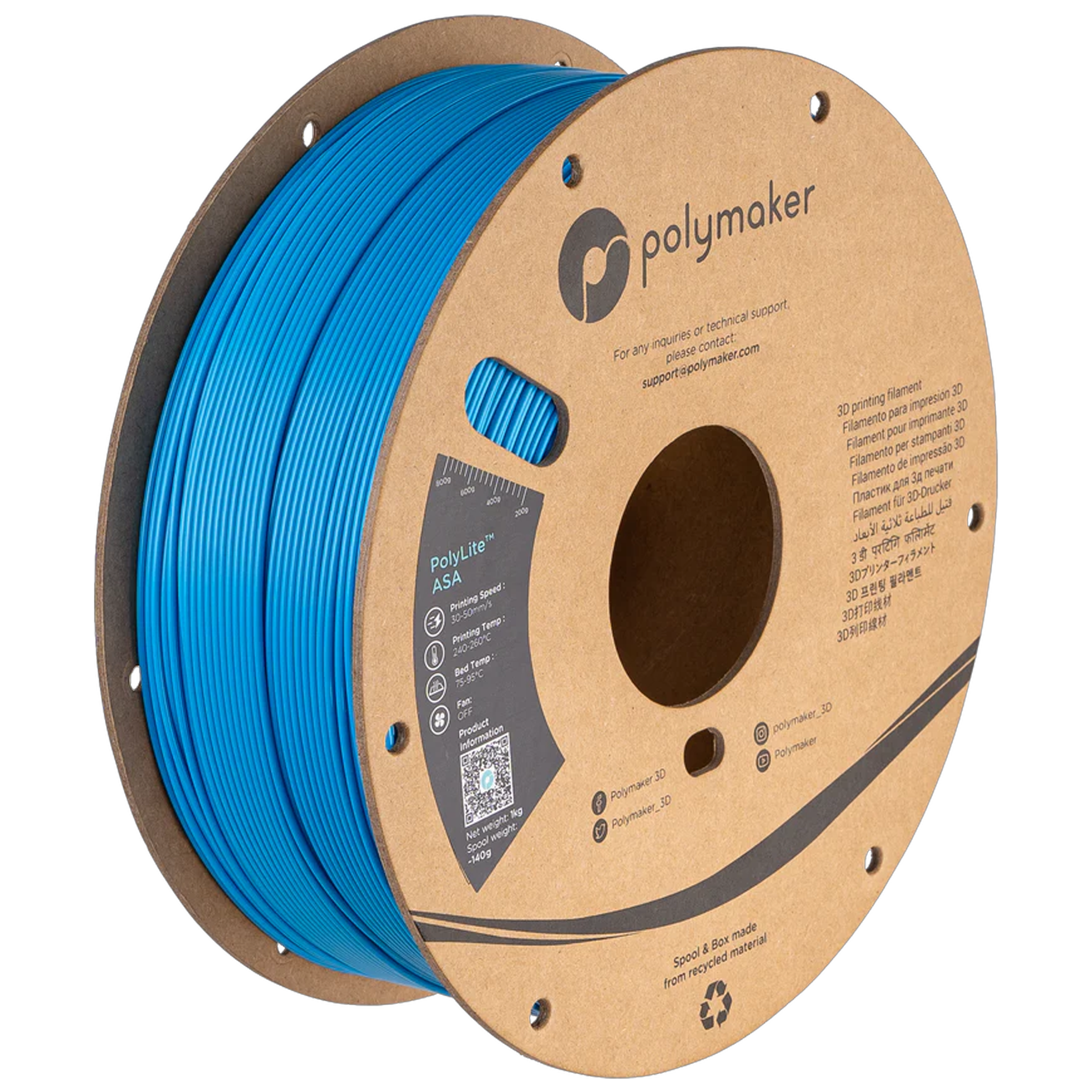 Polymaker - PolyLite Pop Blue ASA 1.75mm - 1kg