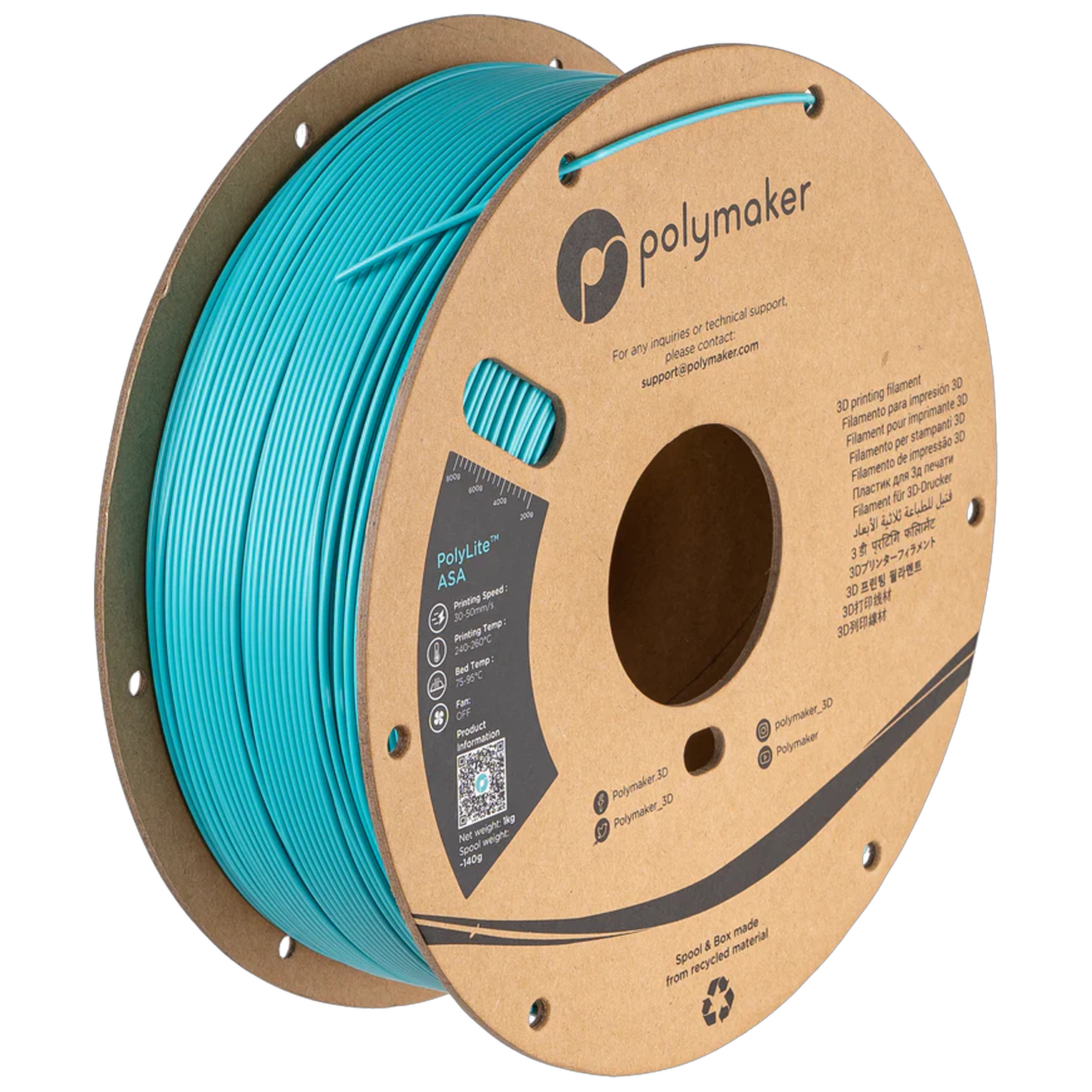 Polymaker - PolyLite Teal ASA 1.75mm - 1kg