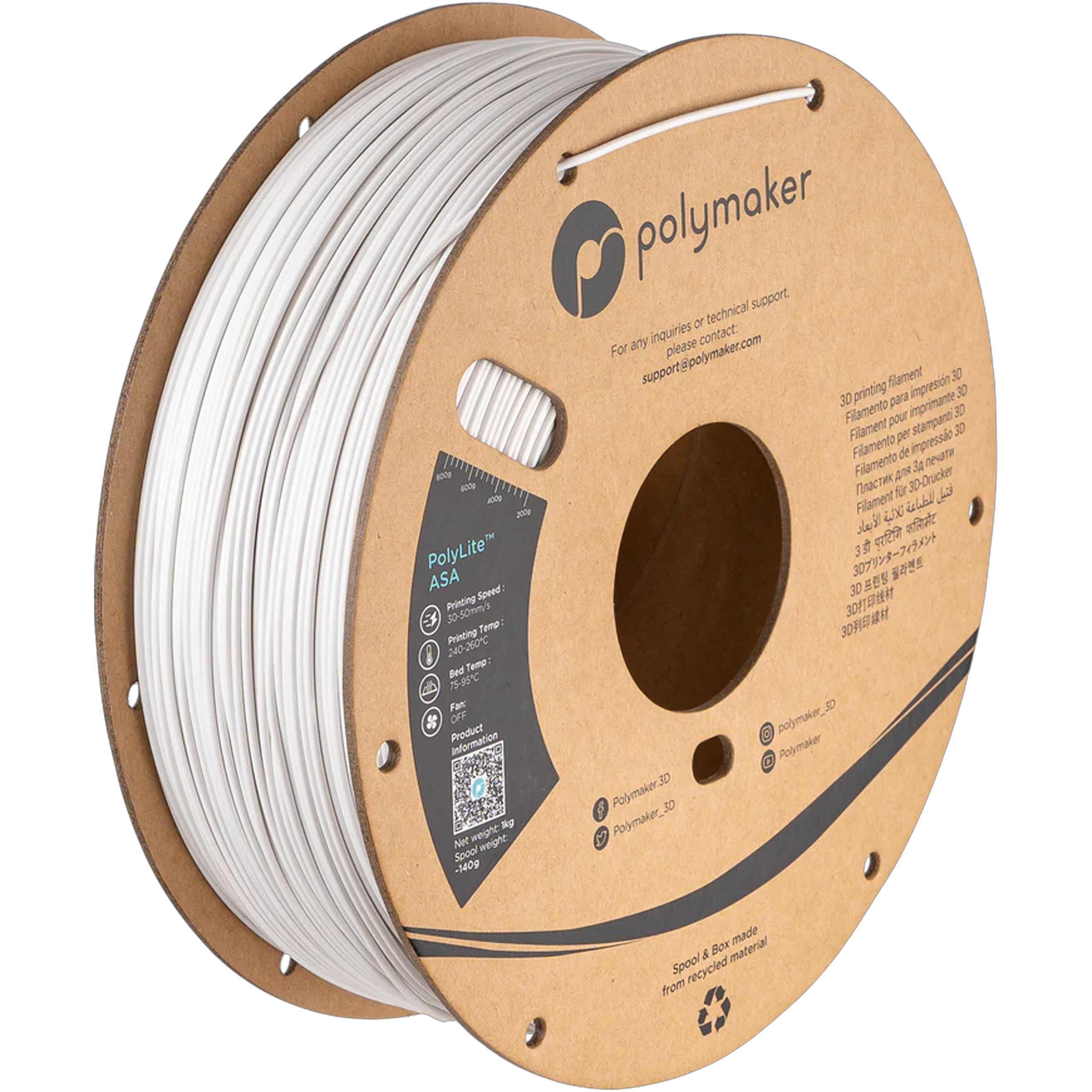 Polymaker - White ASA 1.75mm - 1kg