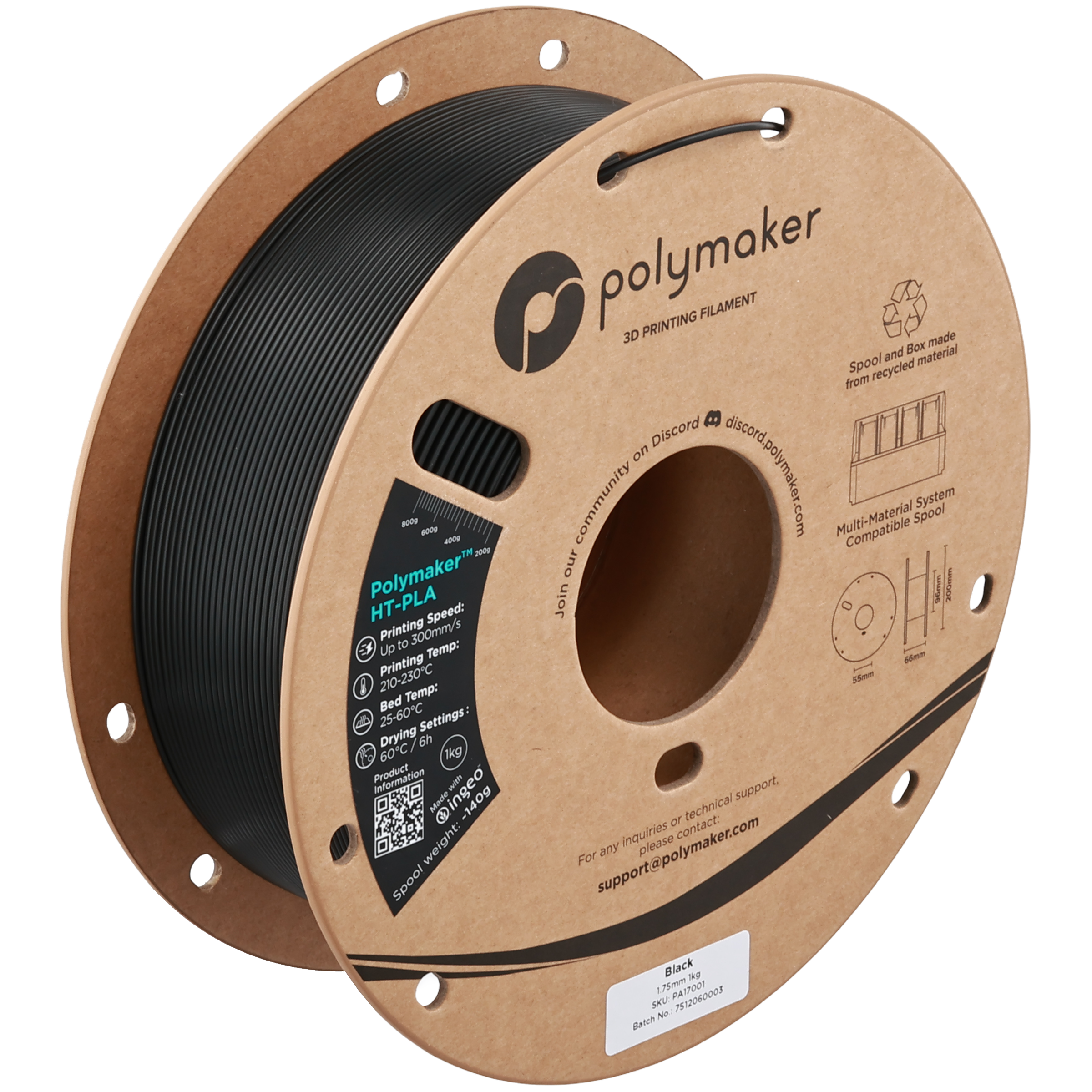 Polymaker - Black High Temp HT-PLA - 1kg