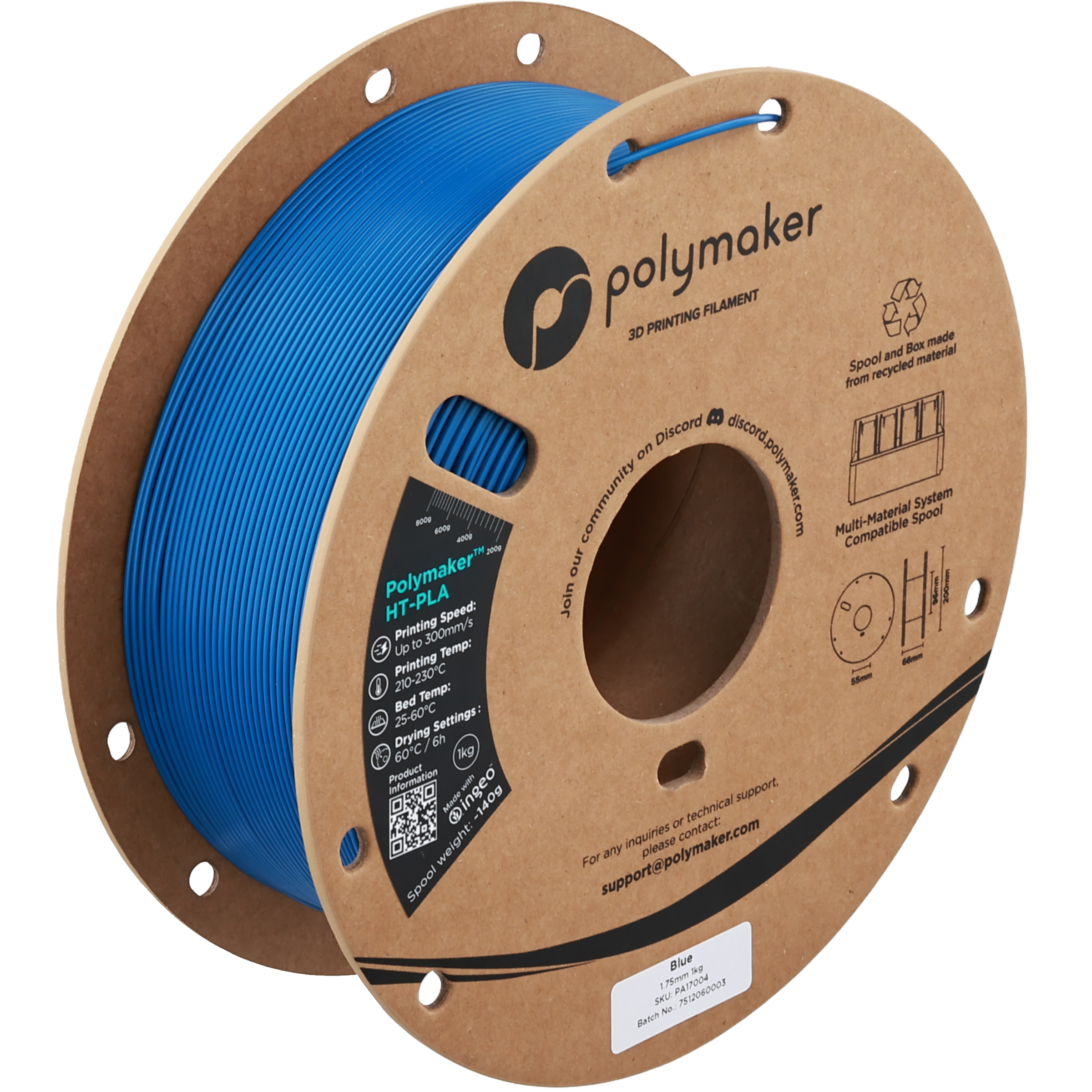 Polymaker - Blue High Temp HT-PLA 1.75mm - 1kg