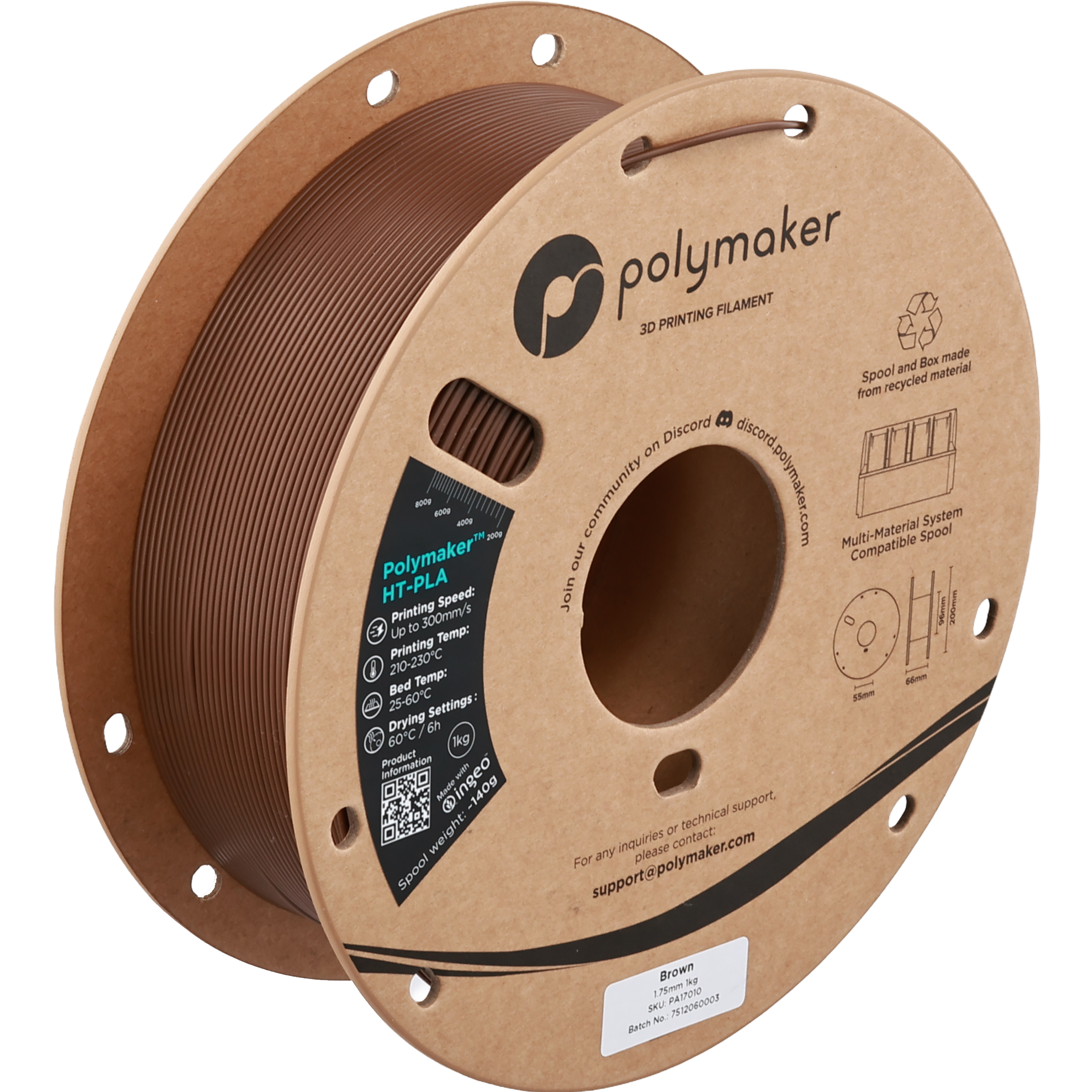 Polymaker - Brown High Temp HT-PLA - 1kg