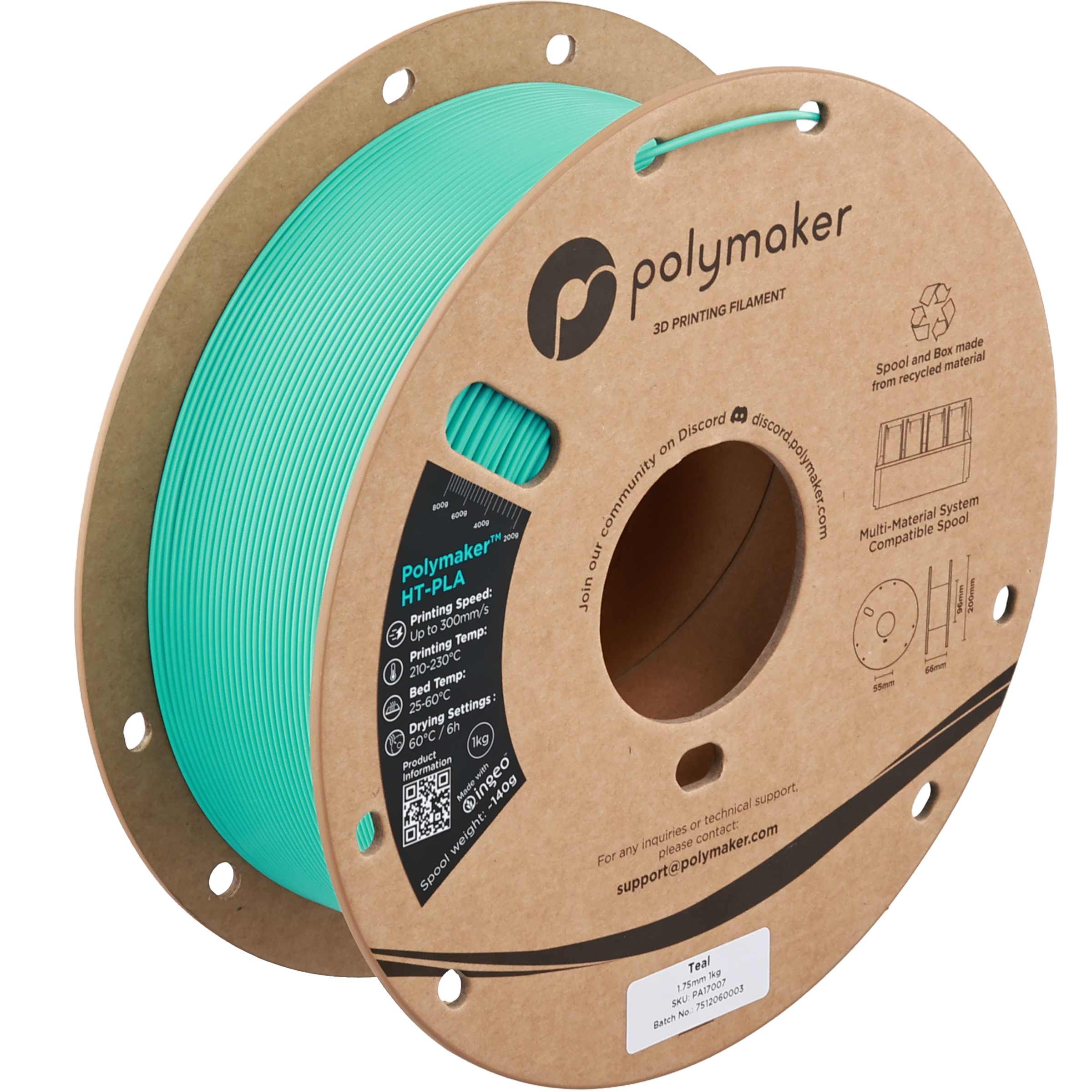 Polymaker - Teal High Temp HT-PLA - 1kg