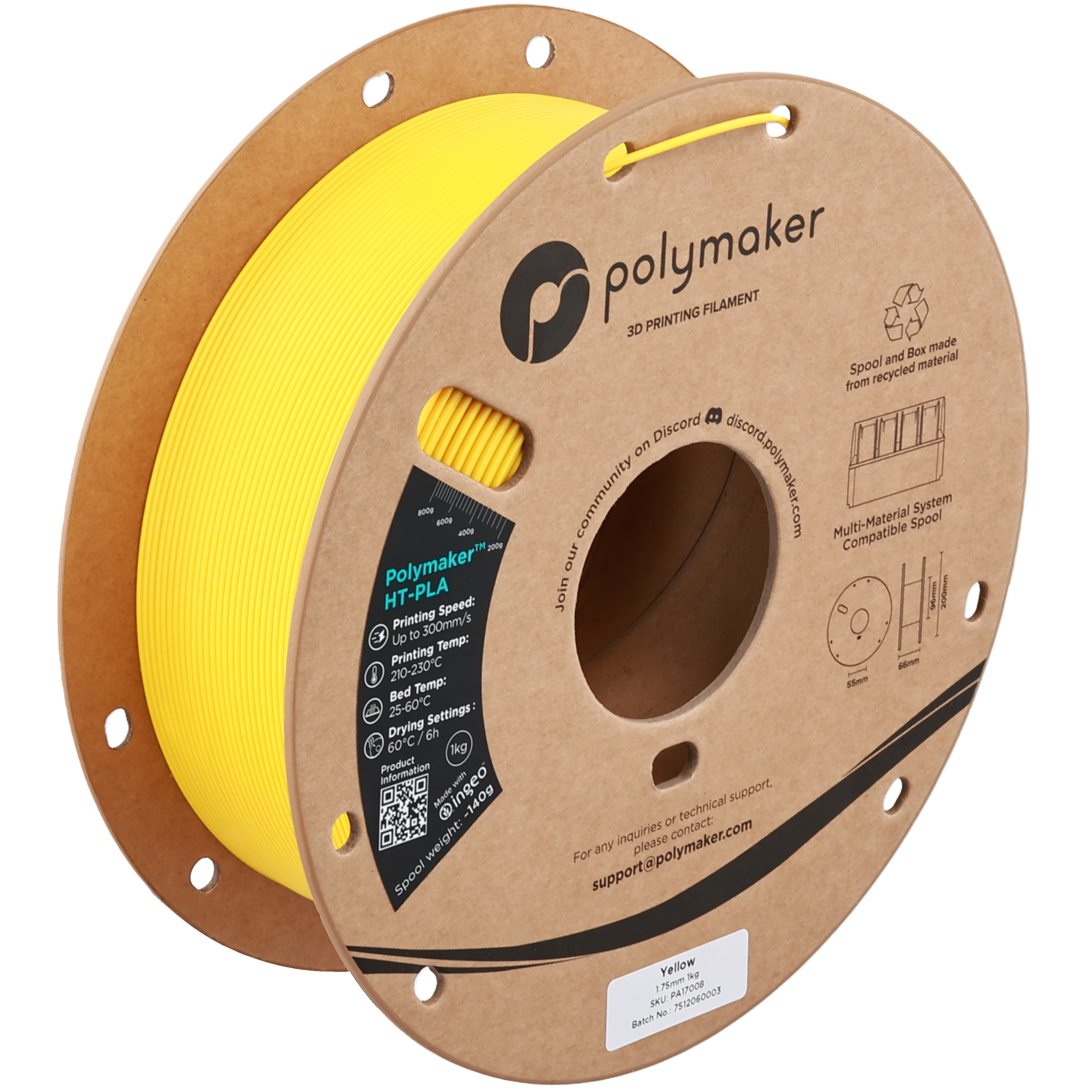Polymaker - Yellow High Temp HT-PLA - 1kg