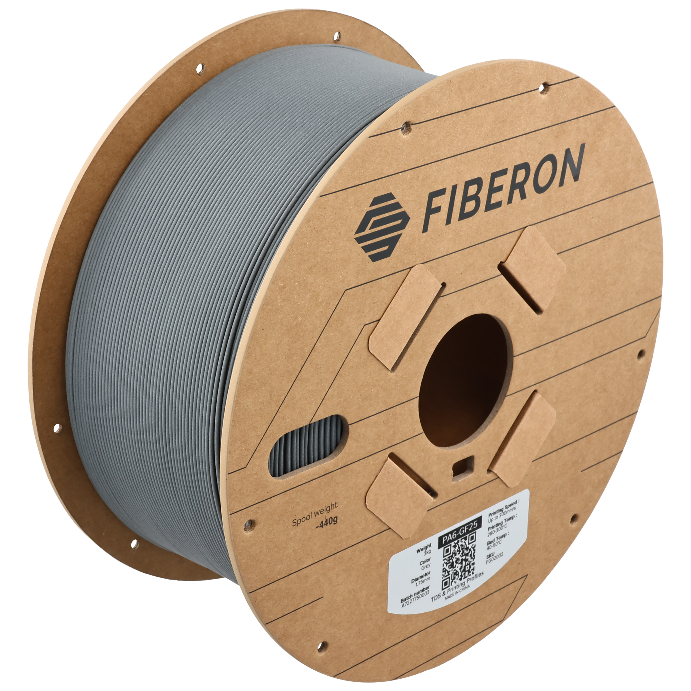 Polymaker - Fiberon Grey Glass Fiber PA6 - 3kg
