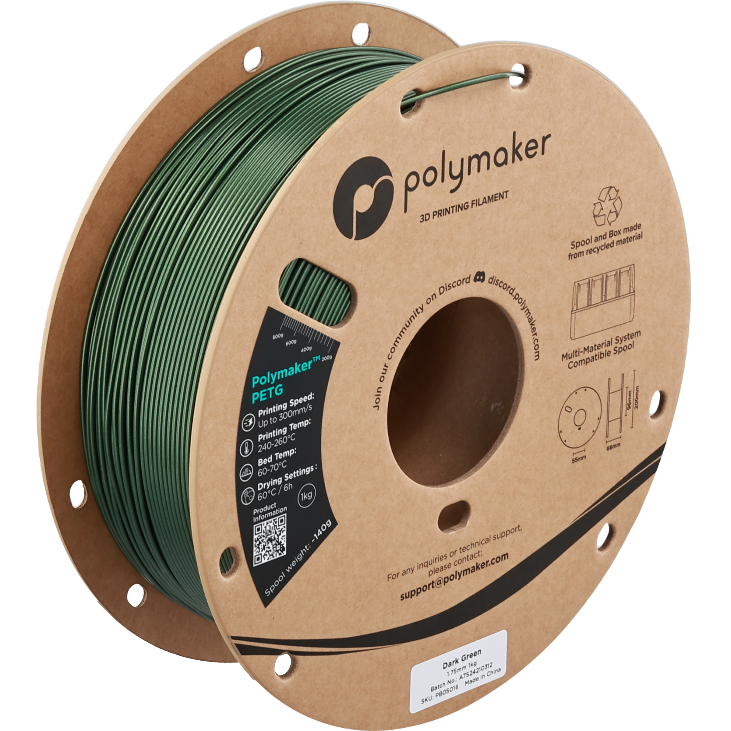 Polymaker - Dark Green PETG - 1kg