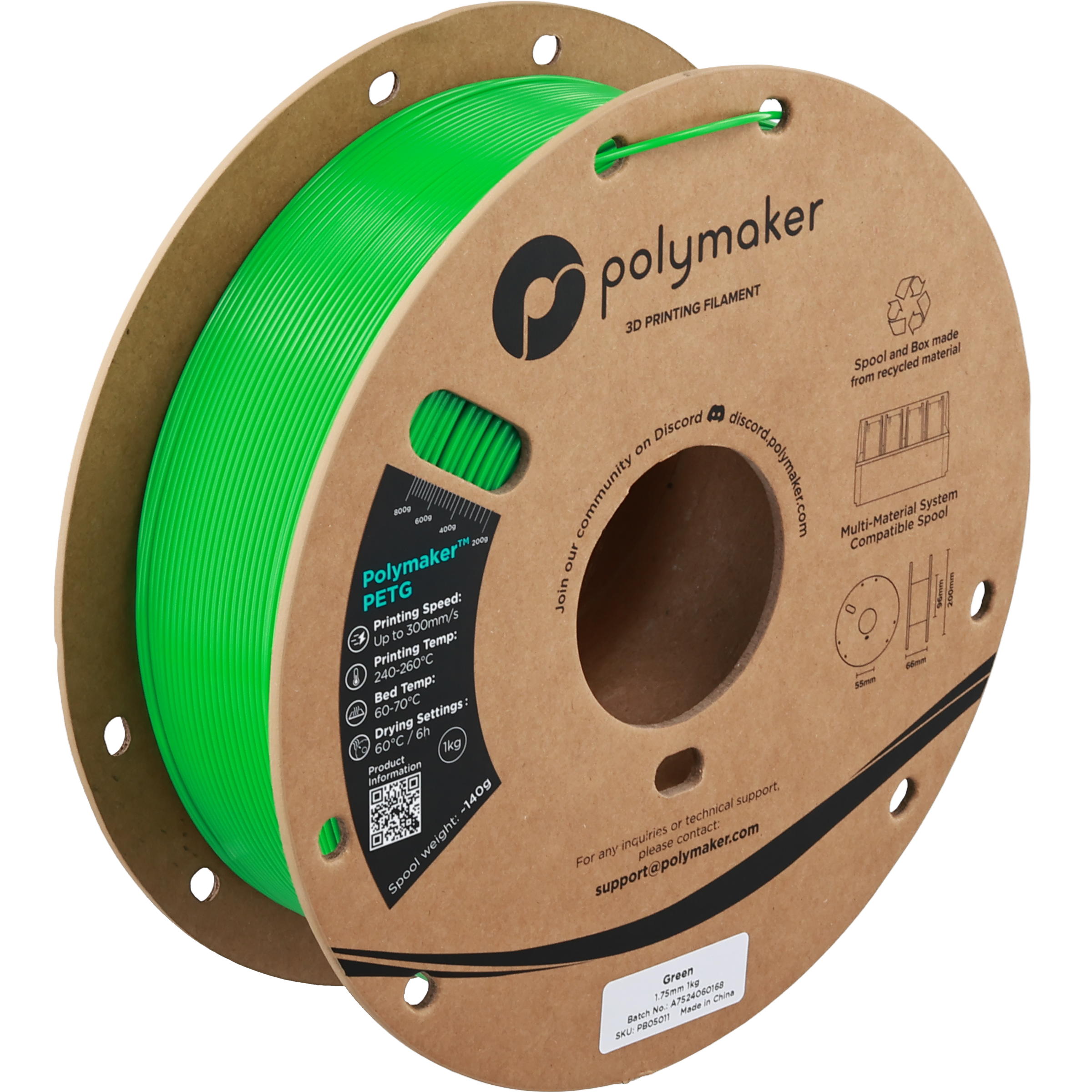 Polymaker - Green PETG - 1kg