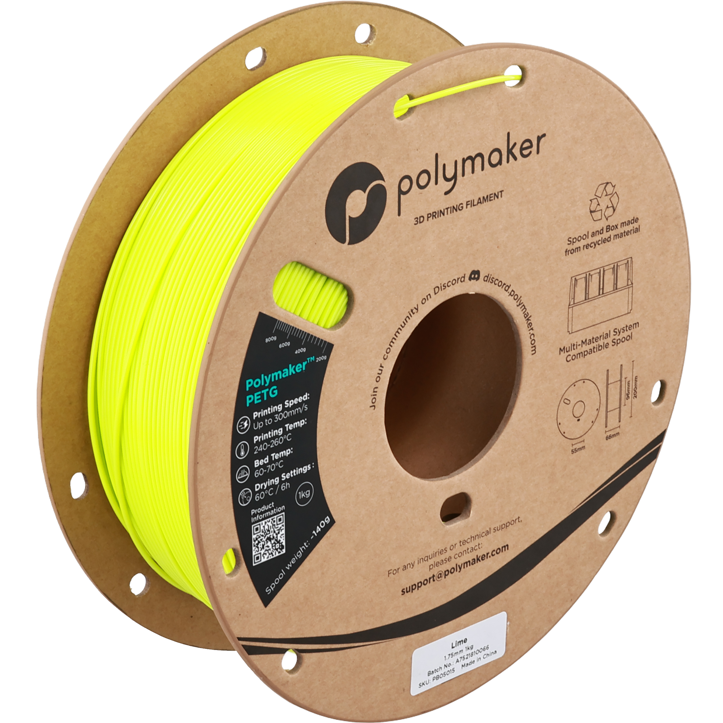 Polymaker - Lime PETG - 1kg