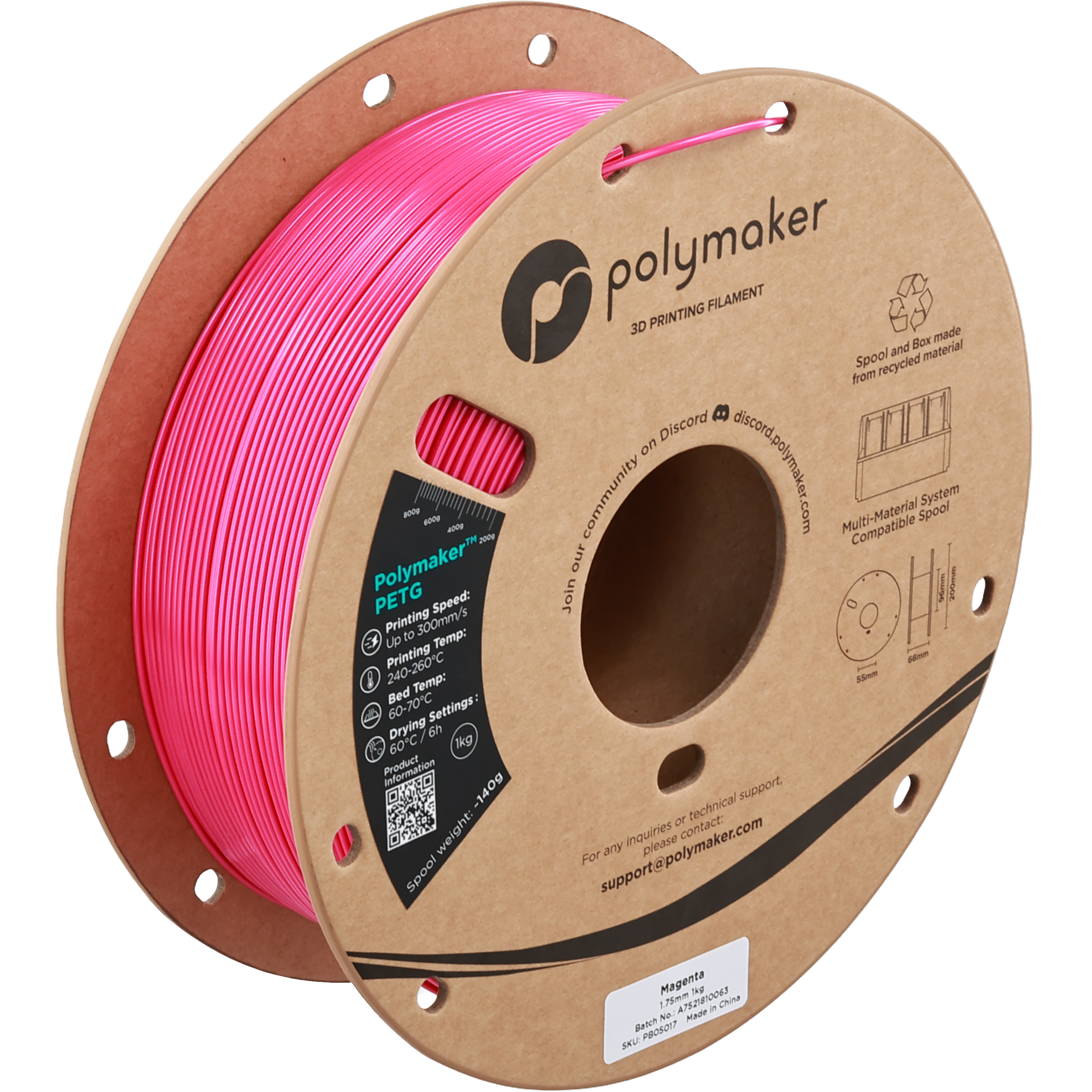 Polymaker - Magenta PETG - 1kg