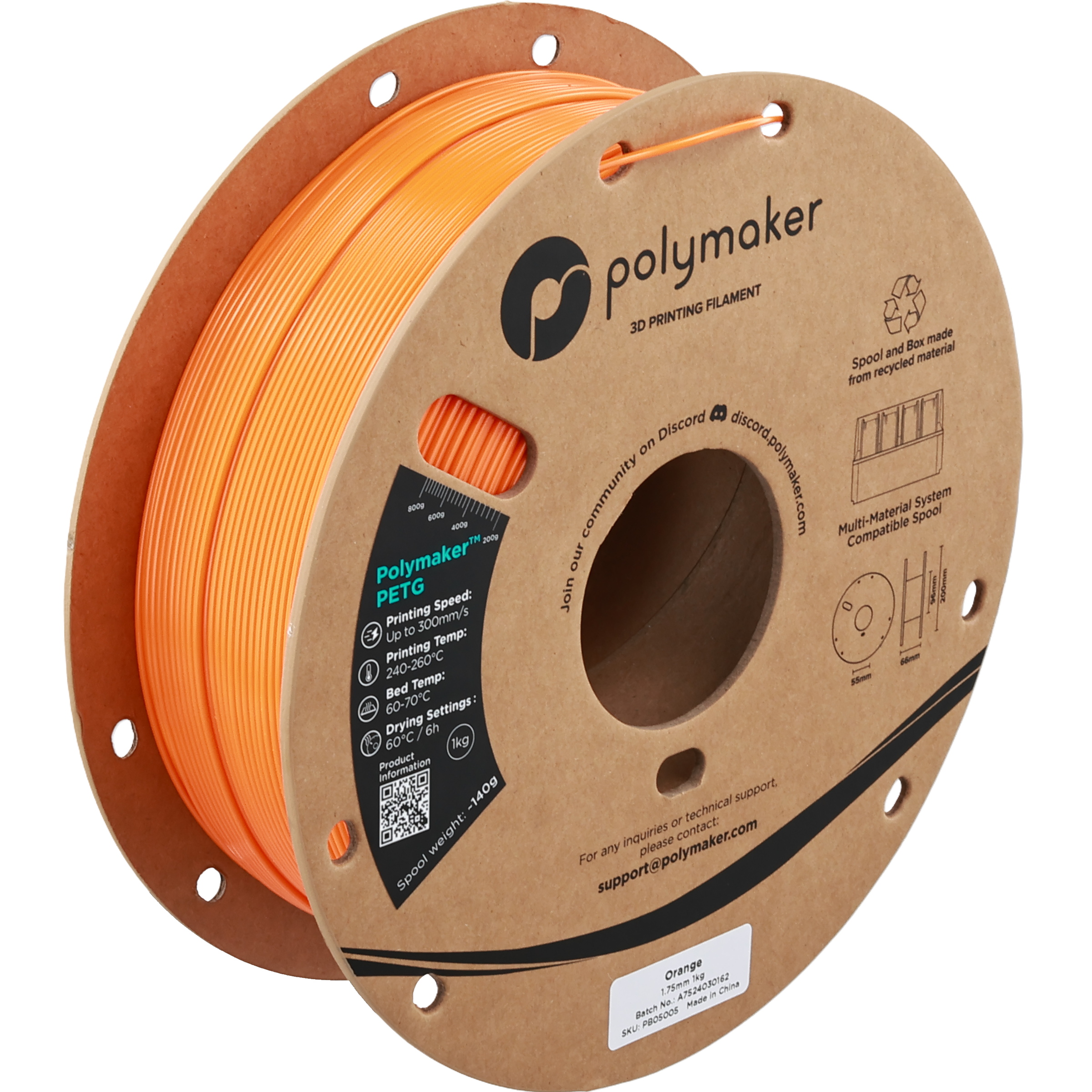 Polymaker - Orange PETG - 1kg