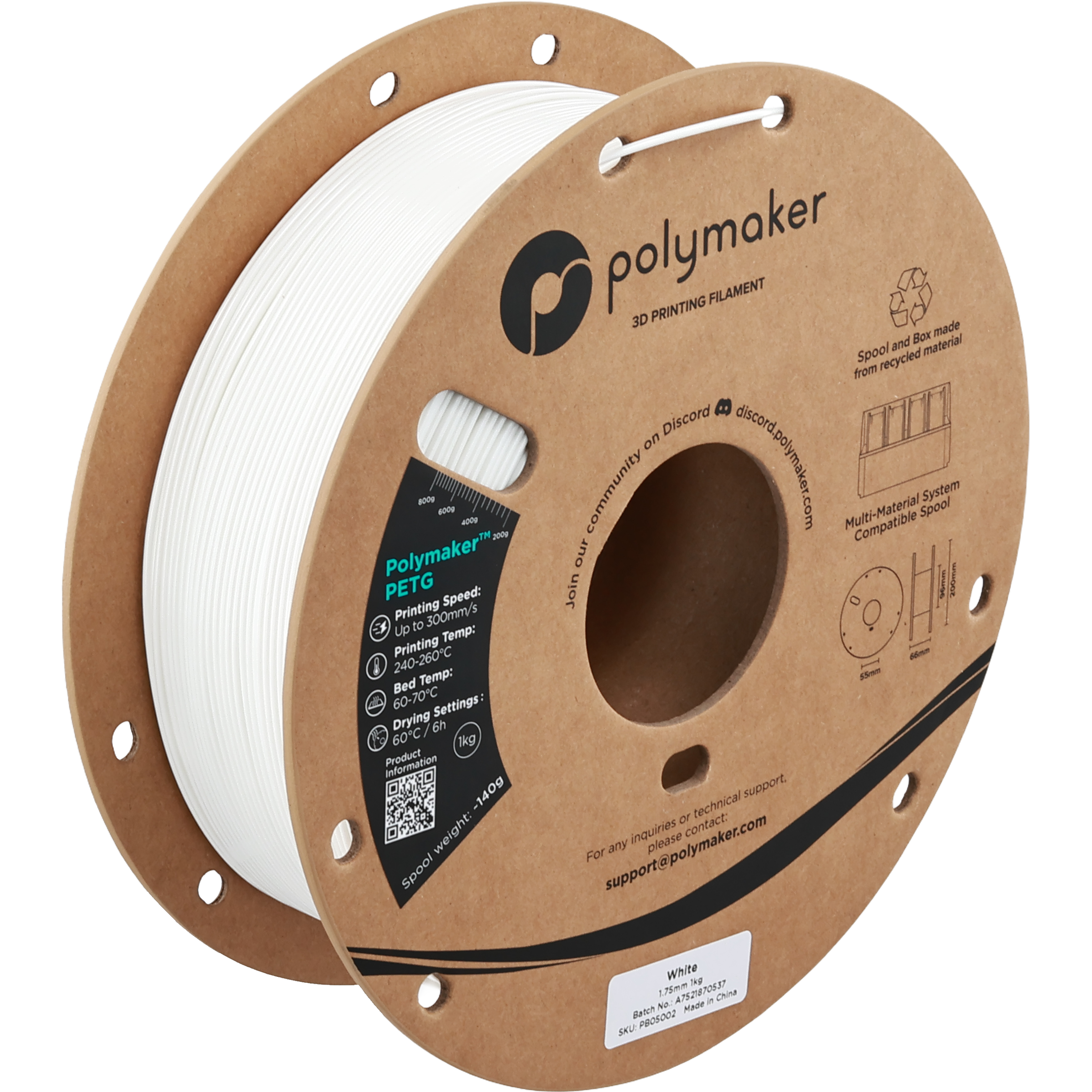 Polymaker - White PETG - 1kg