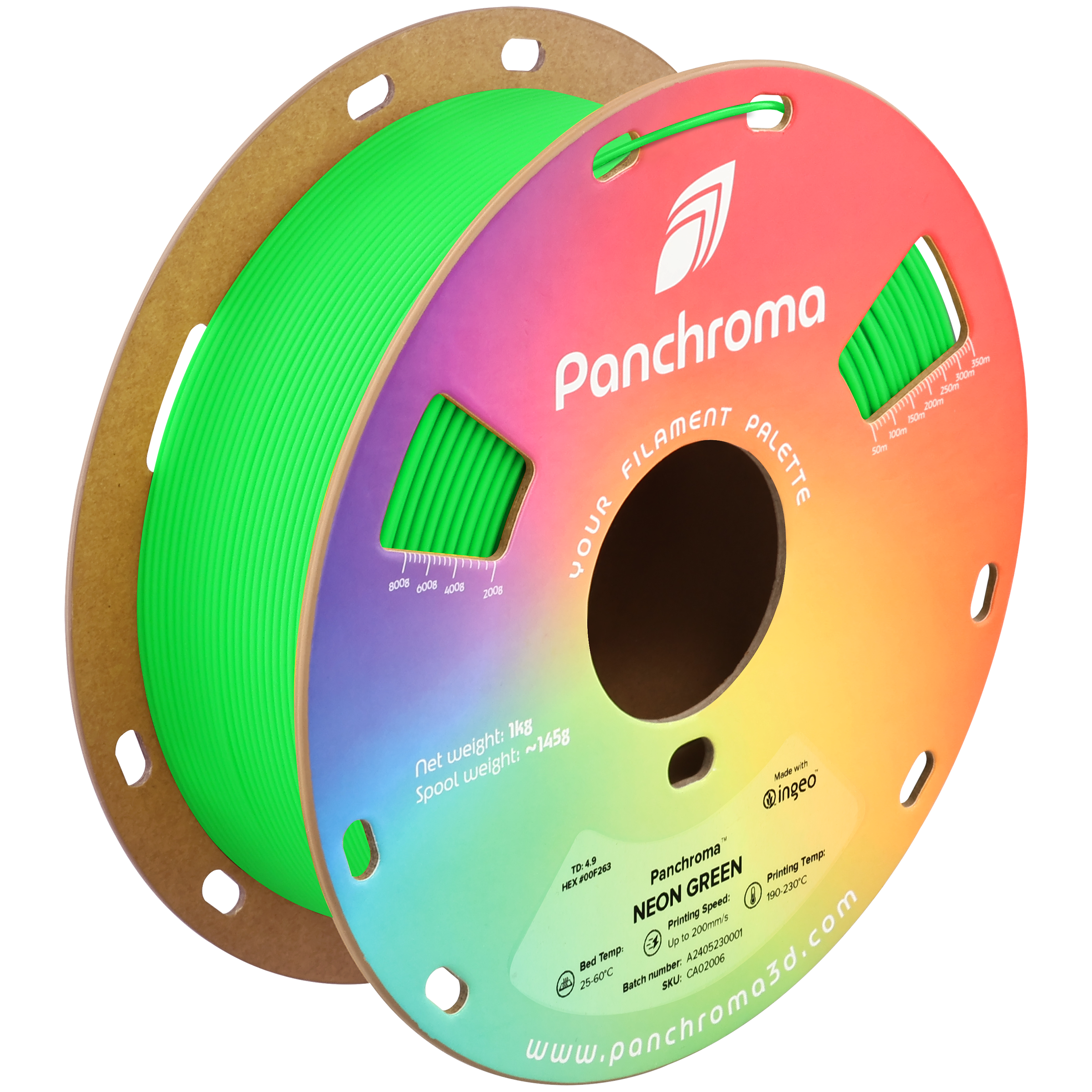 Polymaker - Panchroma Green Fluorescent PLA 1.75mm - 1kg