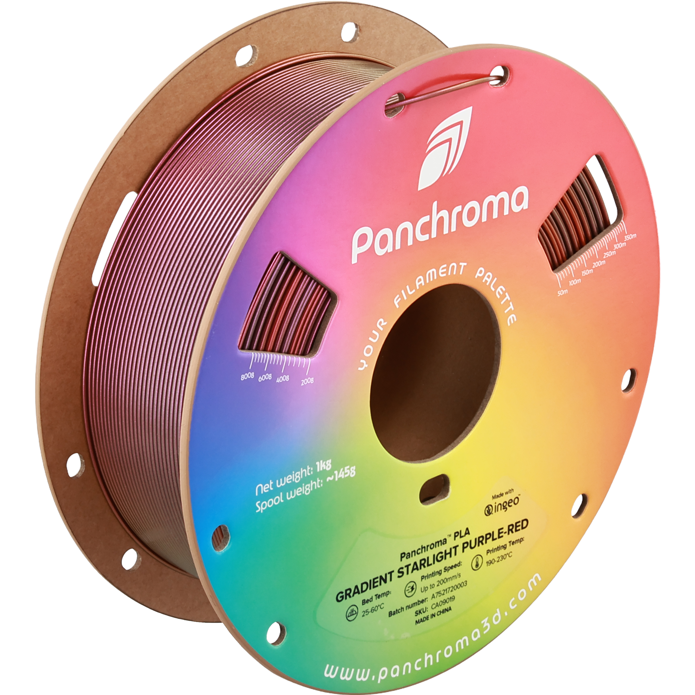 Polymaker - Panchroma Gradient Purple Red Glitter PLA - 1kg