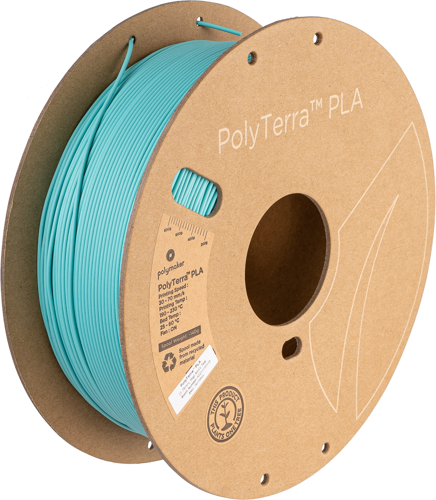Polymaker - Panchroma Arctic Teal Matte PLA - 1kg