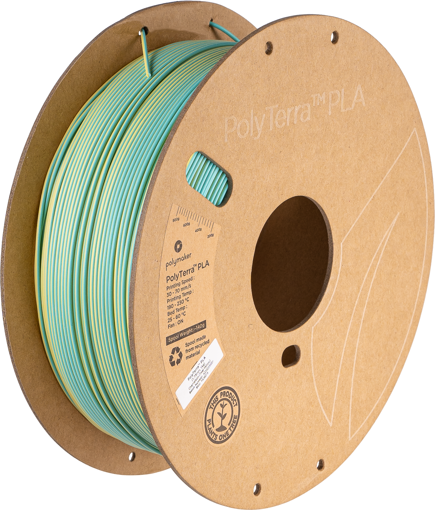 Polymaker - Panchroma Chameleon Teal Yellow Matte Gradient PLA 1.75mm - 1kg