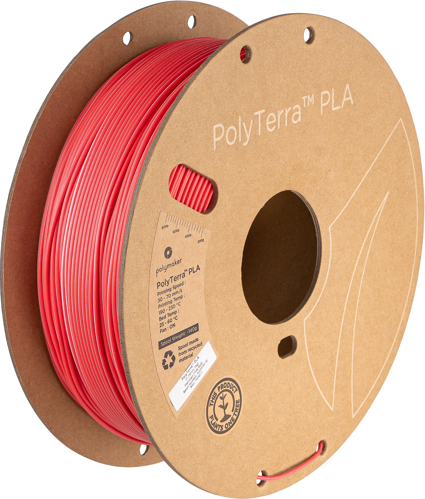 Polymaker - Panchroma Flamingo Pink Red Matte PLA - 1kg