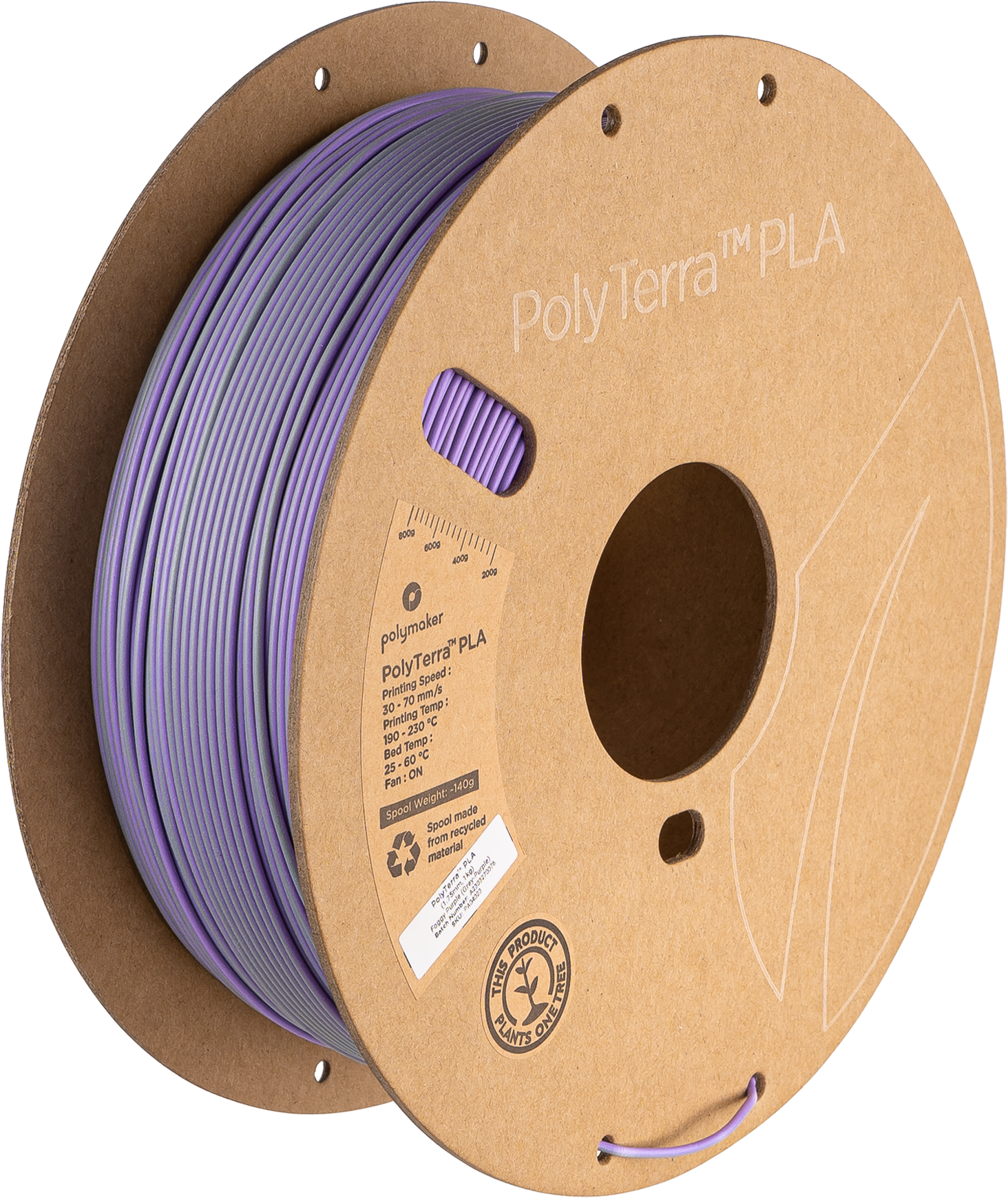 Polymaker - Panchroma Foggy Purple Grey Matte Gradient PLA 1.75mm - 1kg