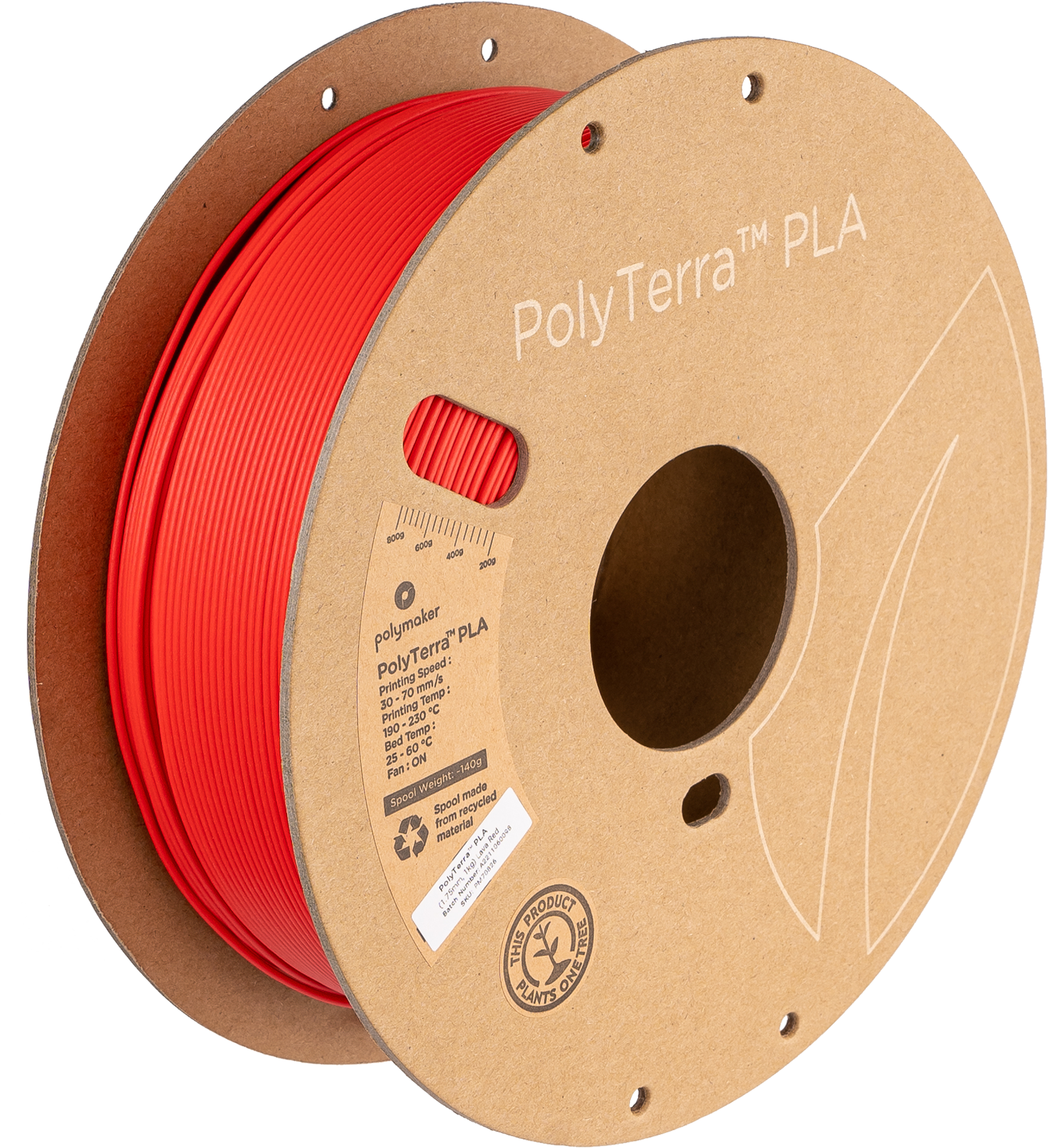 Polymaker - Panchroma Lava Red Matte PLA - 1kg
