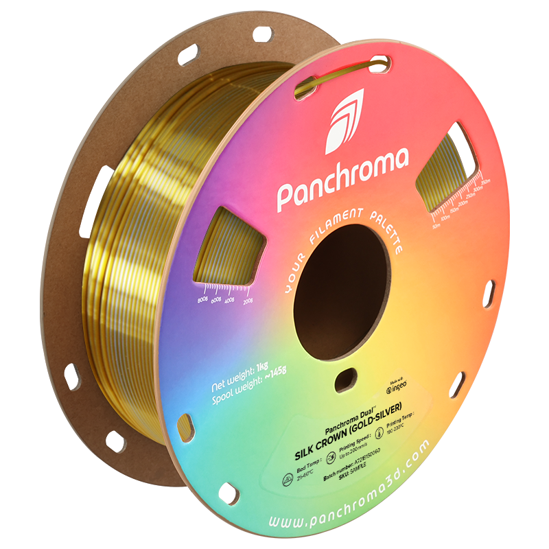 Polymaker - Panchroma Dual Crown Gold Silver Silk Gradient PLA 1.75mm - 1kg
