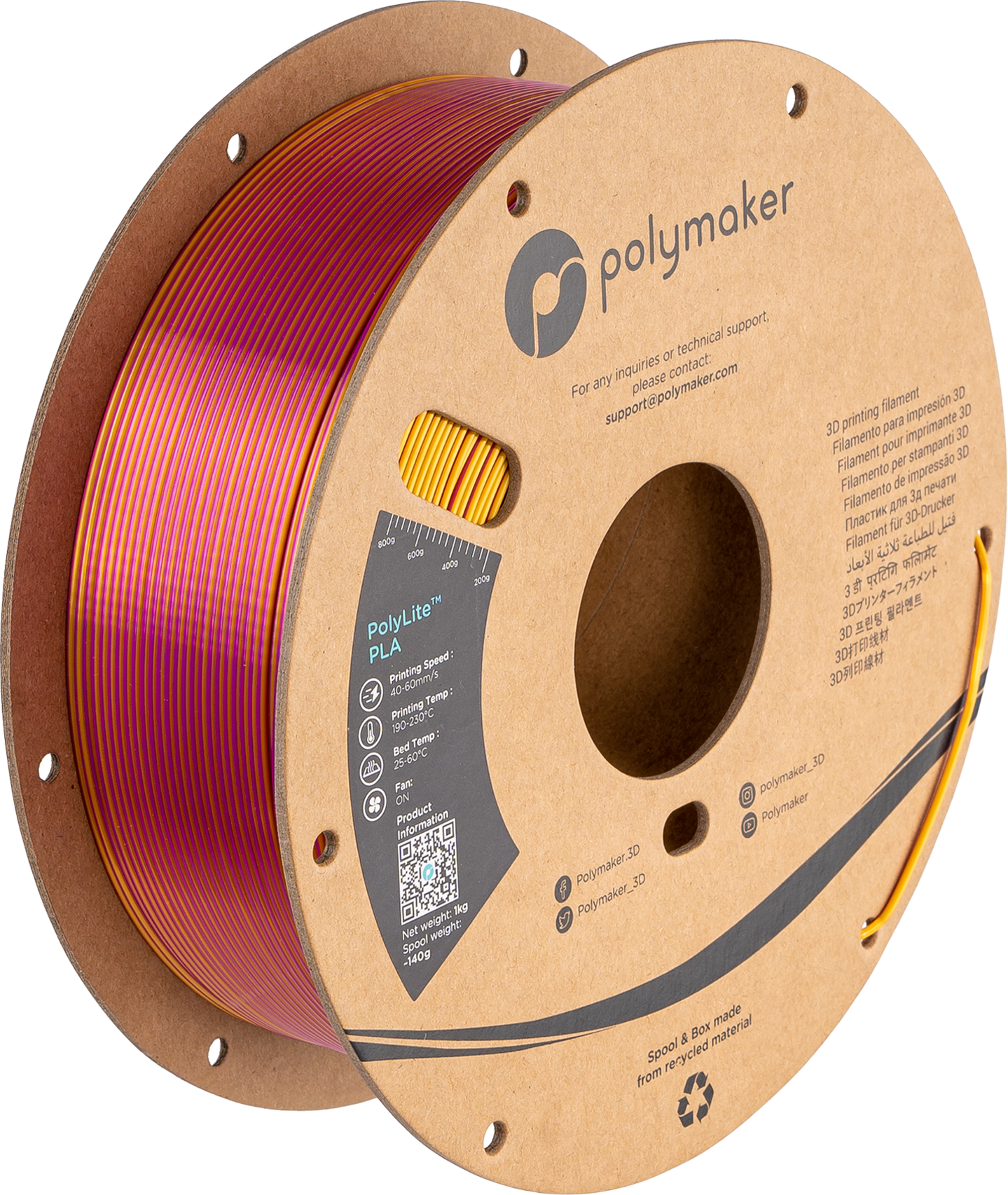 Polymaker - Panchroma Dual Silk Banquet Gold-Magenta PLA - 1kg