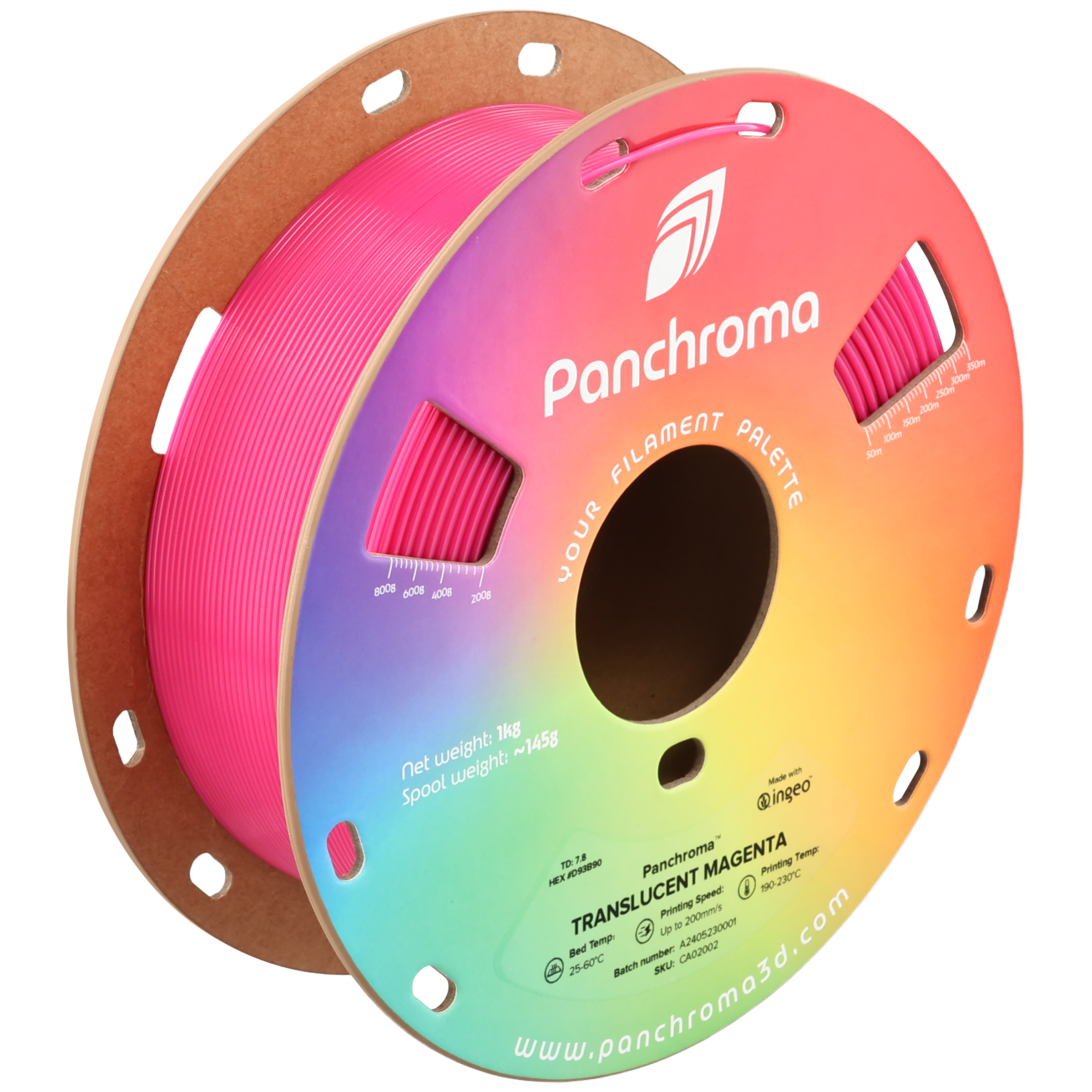 Polymaker - Panchroma Translucent Magenta Transparent PLA - 1kg