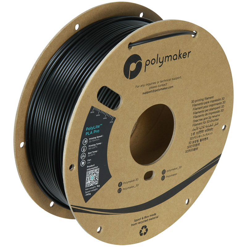 Polymaker - PolyLite Pro Black PLA+ - 1kg