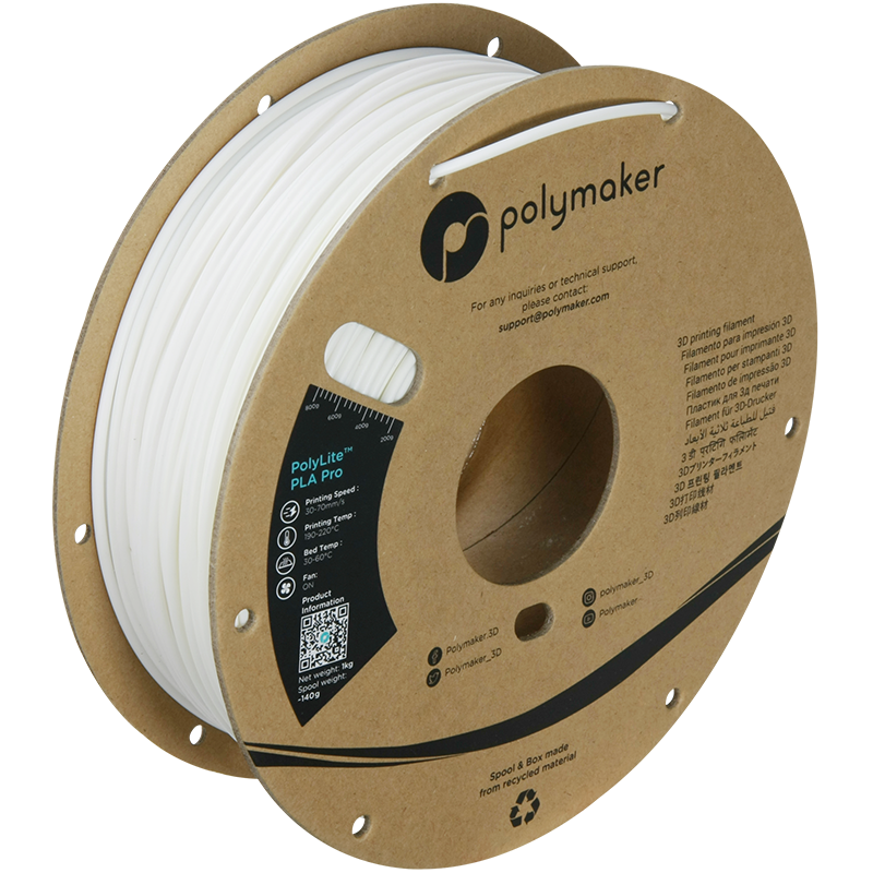 Polymaker - PolyLite Pro White PLA+ - 1kg