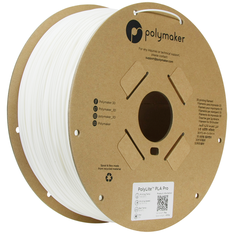 Polymaker - PolyLite Pro White PLA+ - 3kg