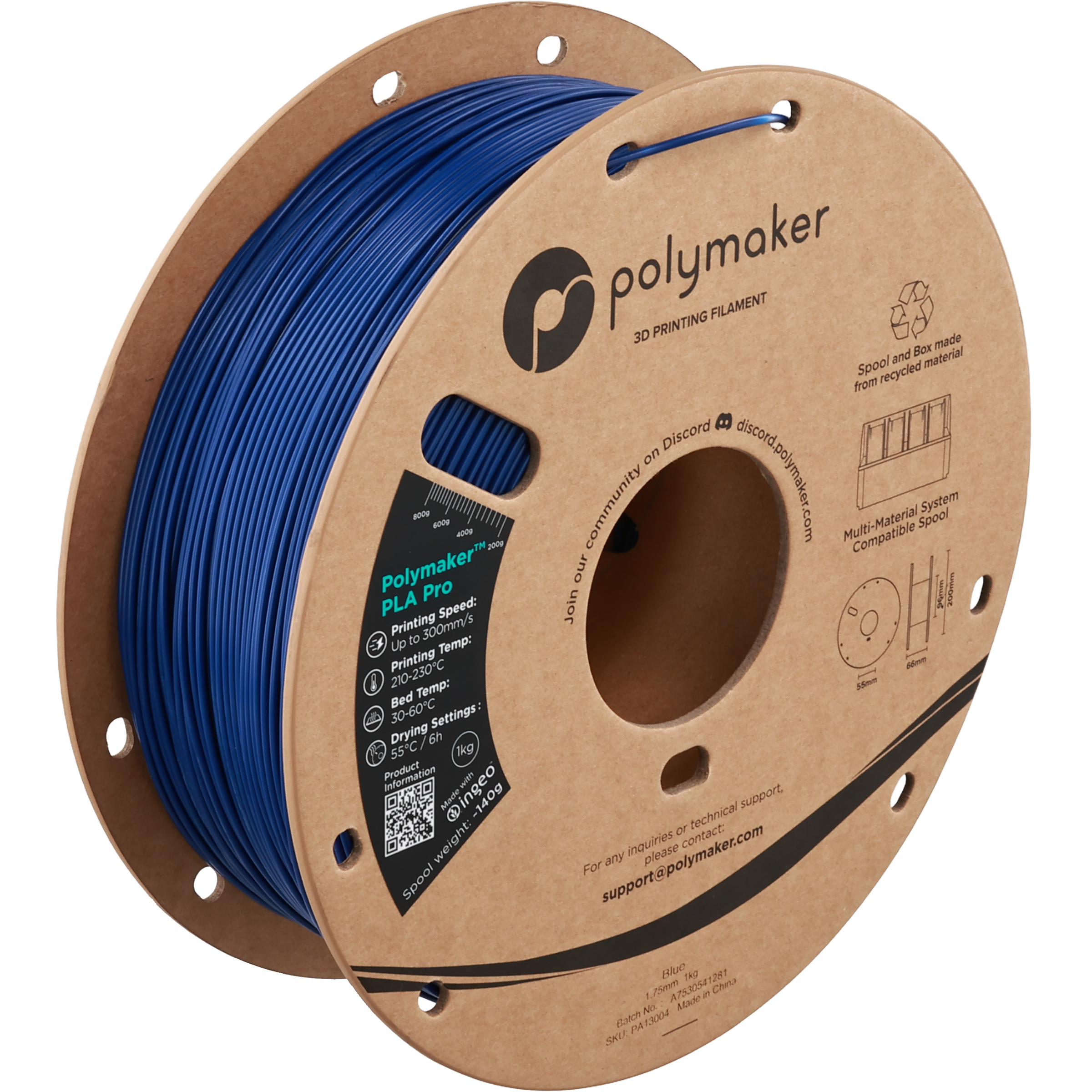 Polymaker - Pro Blue PLA+ 1.75mm - 1kg